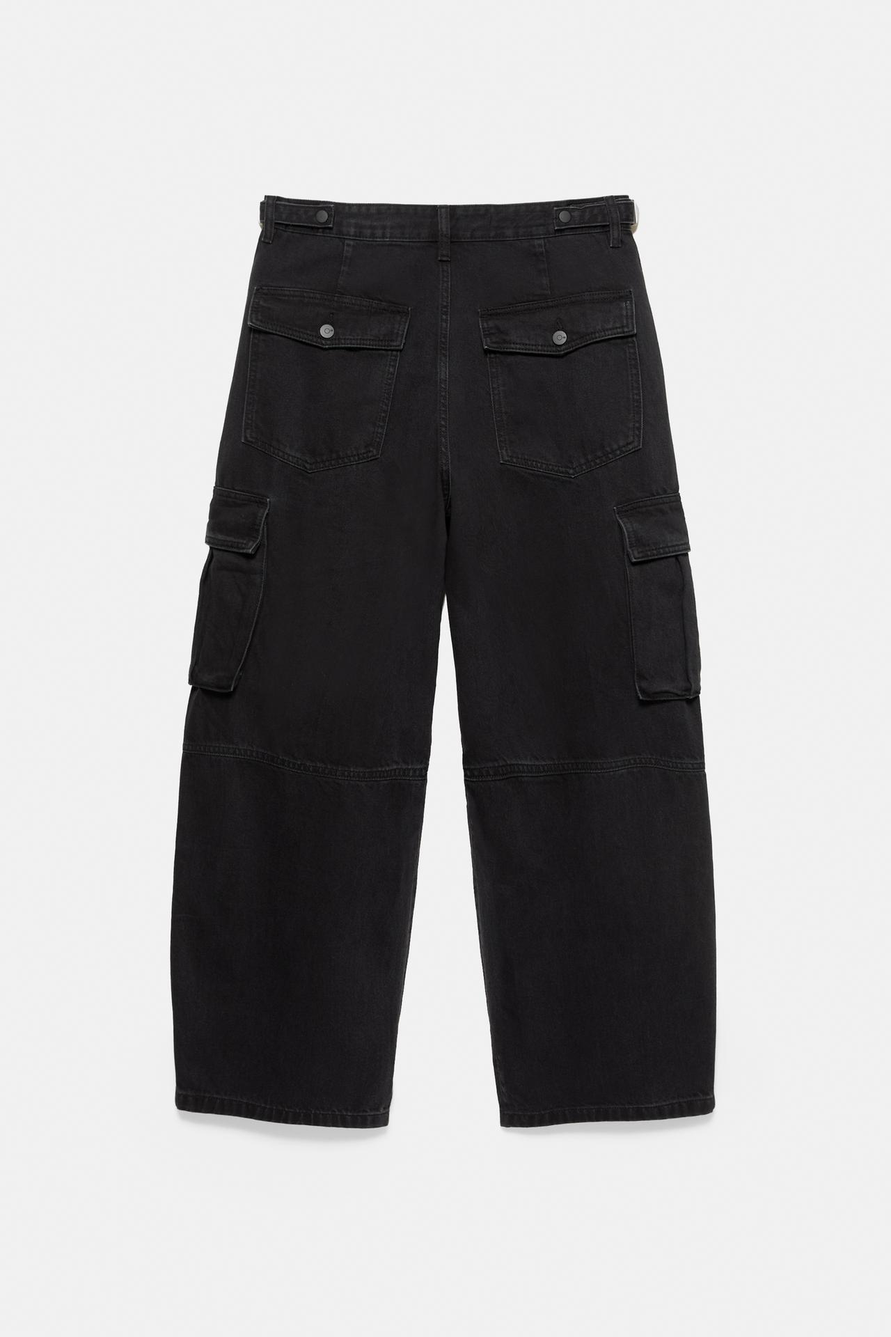 Cargo balloon  jeans — Black