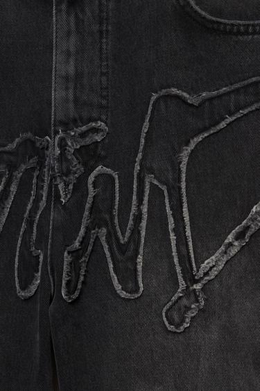 STWD skater denim Bermuda shorts — Faded black 9