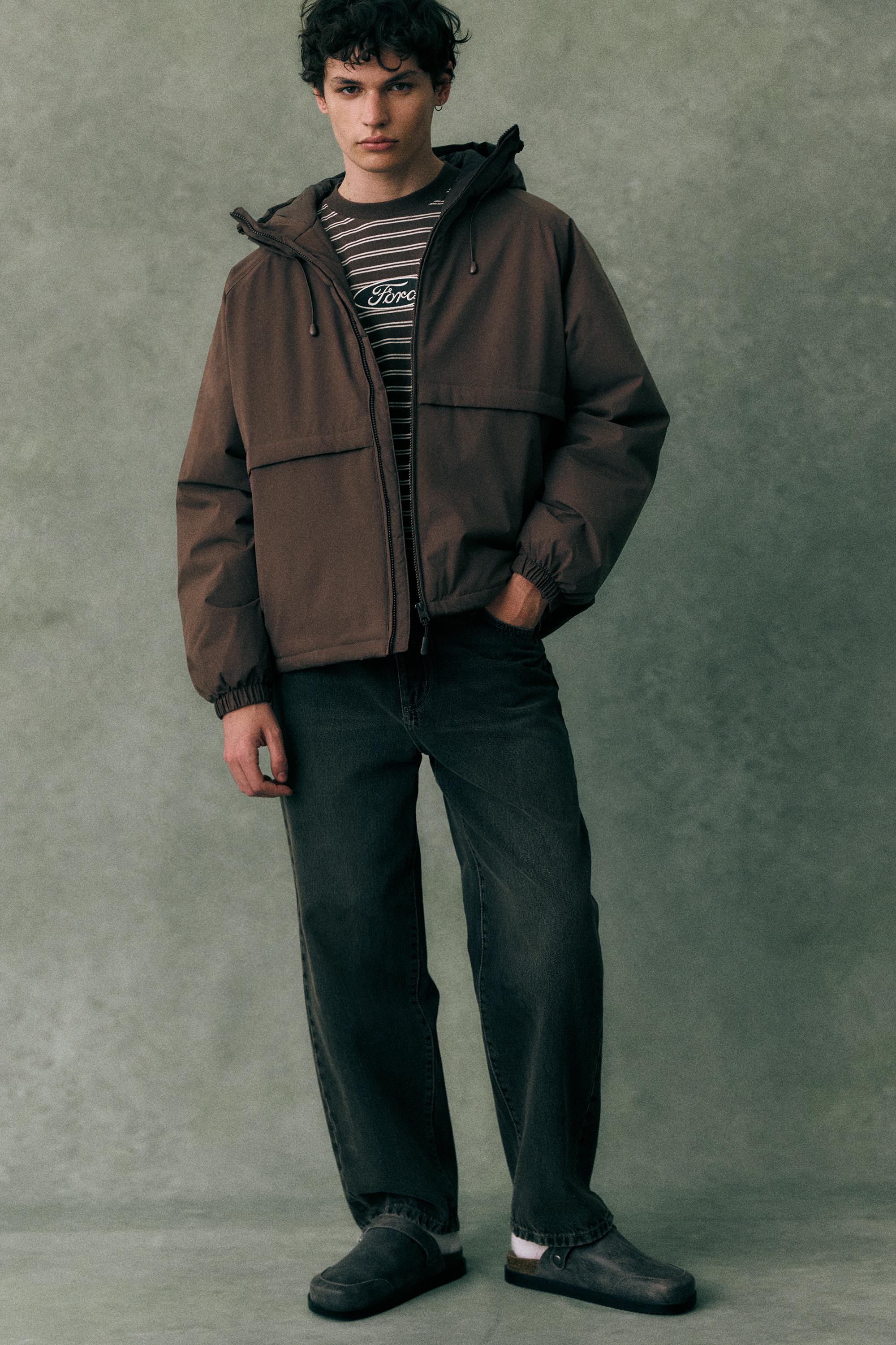 Dik yaka şişme mont - Görsel 15