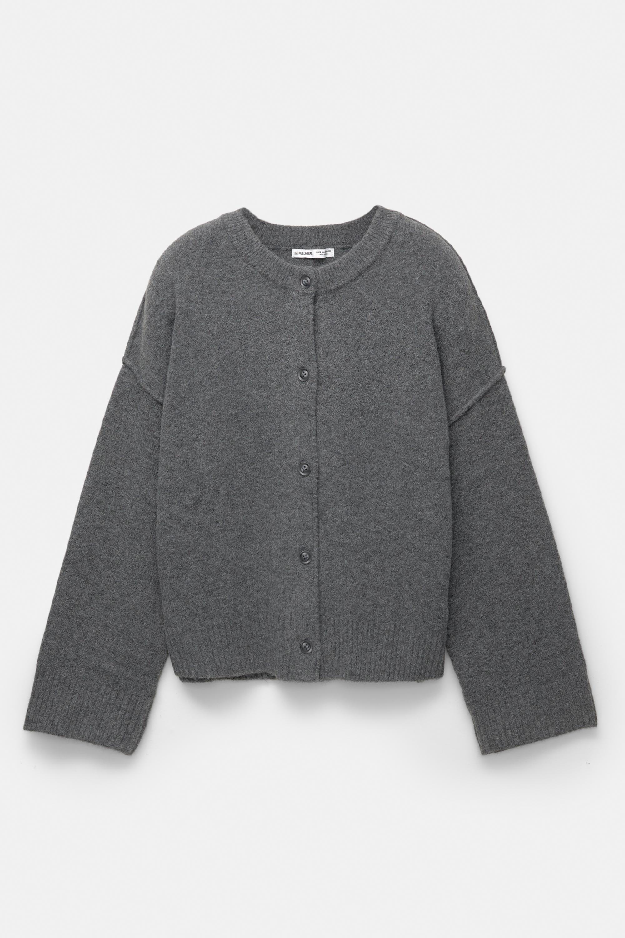 Soft knit cardigan — Anthracite grey