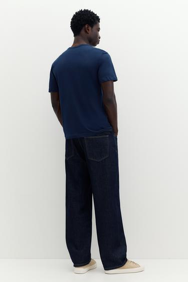 Slim fit basic T-shirt — Navy 2