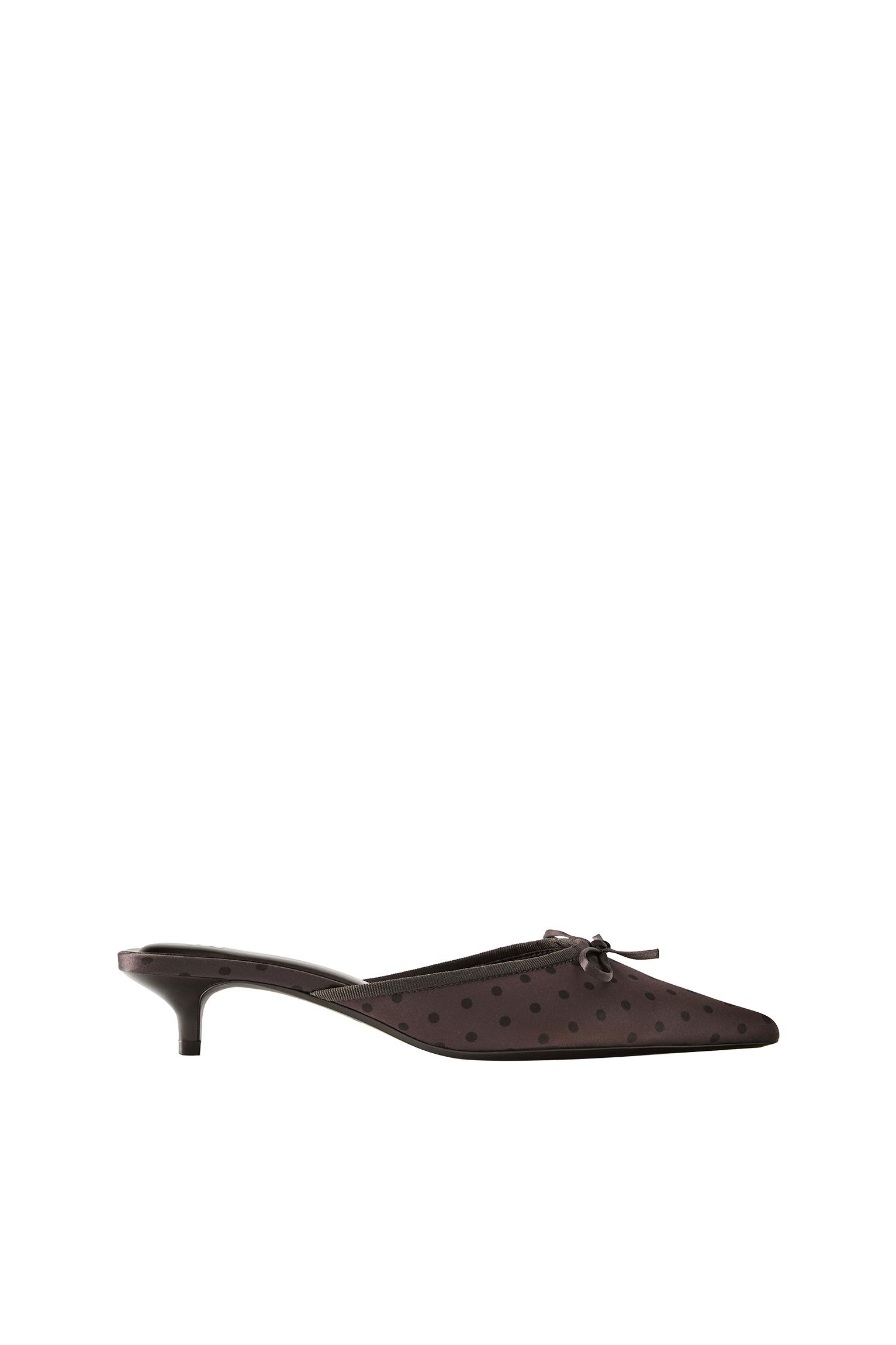 Zapatos tacón mule lunares