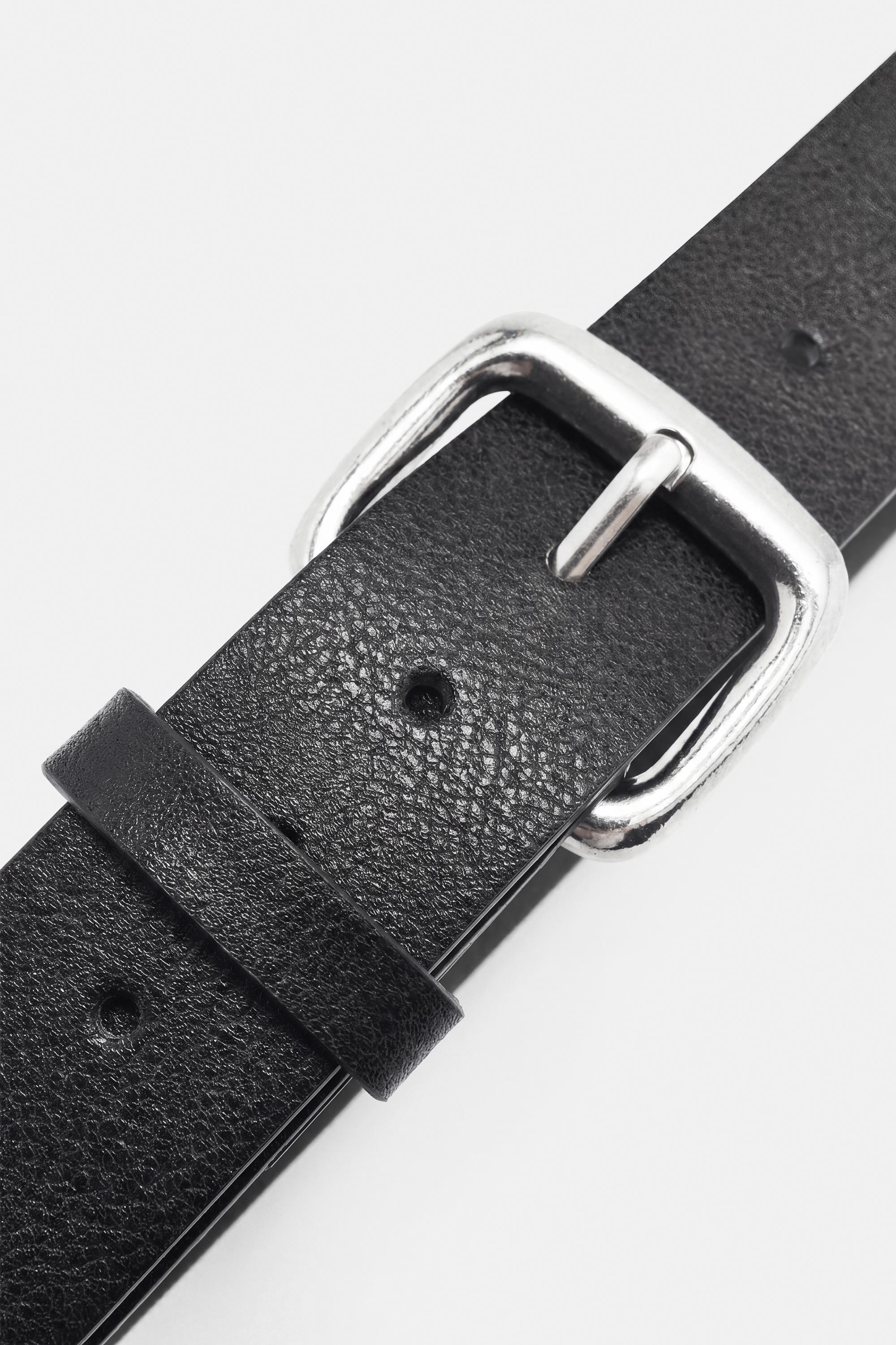 Square buckle belt — Black