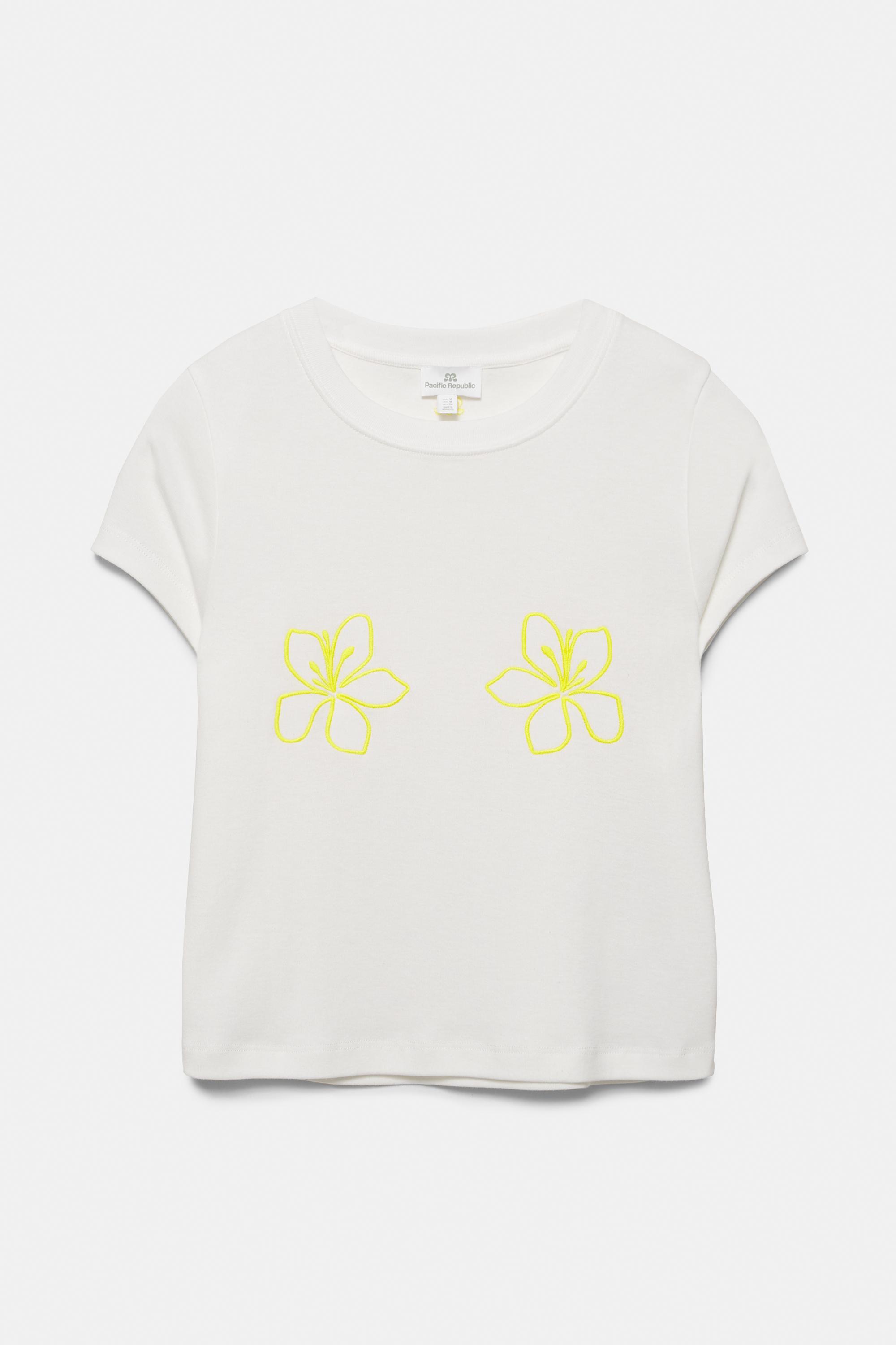 Floral graphic T-shirt — Ice