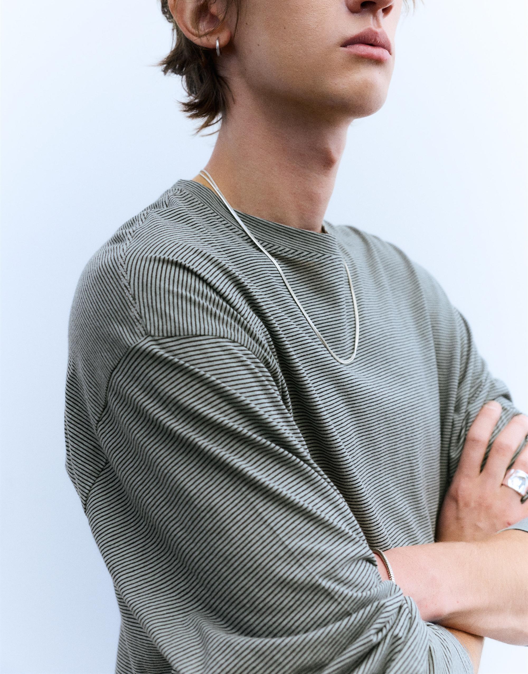 Uzun kollu çizgili t-shirt - Görsel 12