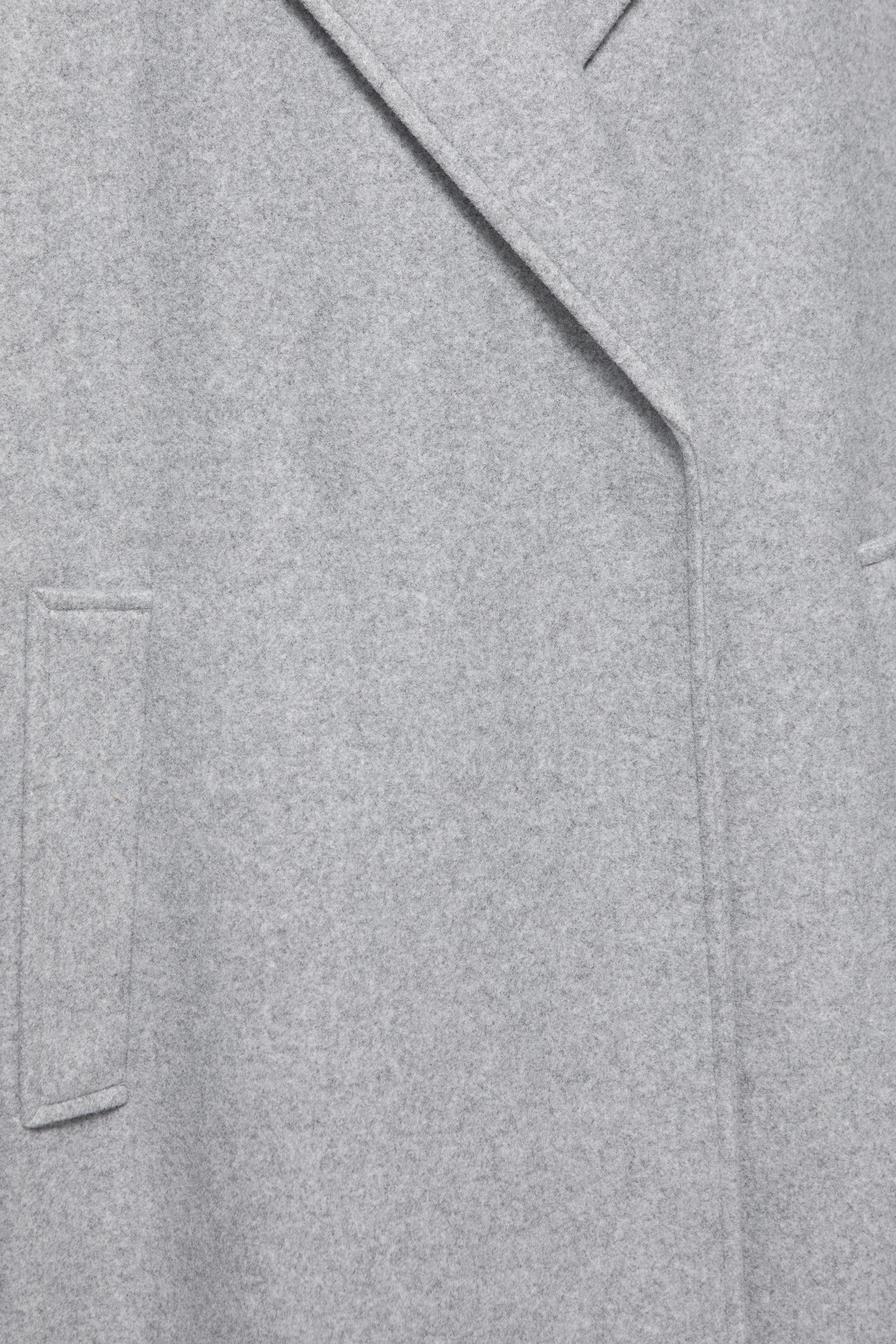 Long belted coat — Medium grey