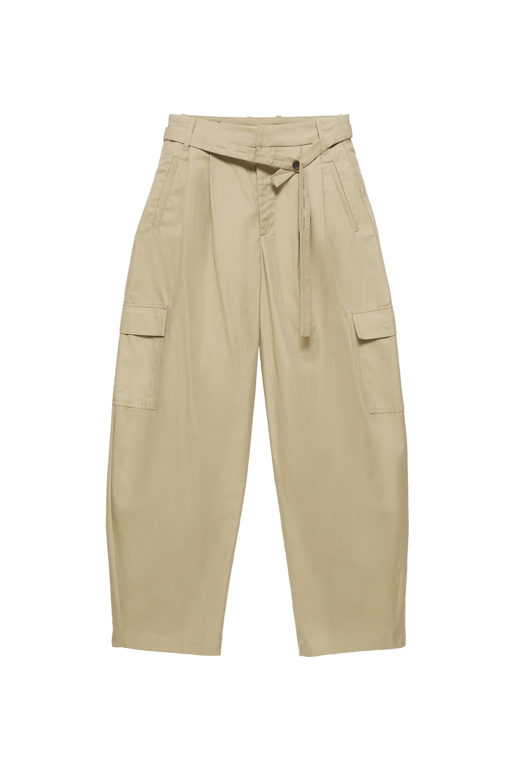 Pull&Bear Kemerli balon kargo pantolon görsel 3