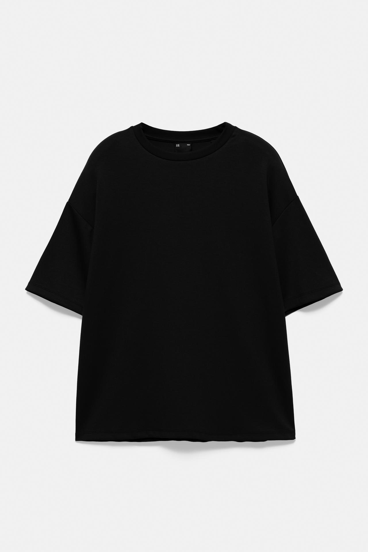 Boxy-fit short sleeve T-shirt — Black