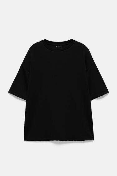Boxy-fit short sleeve T-shirt — Black 1