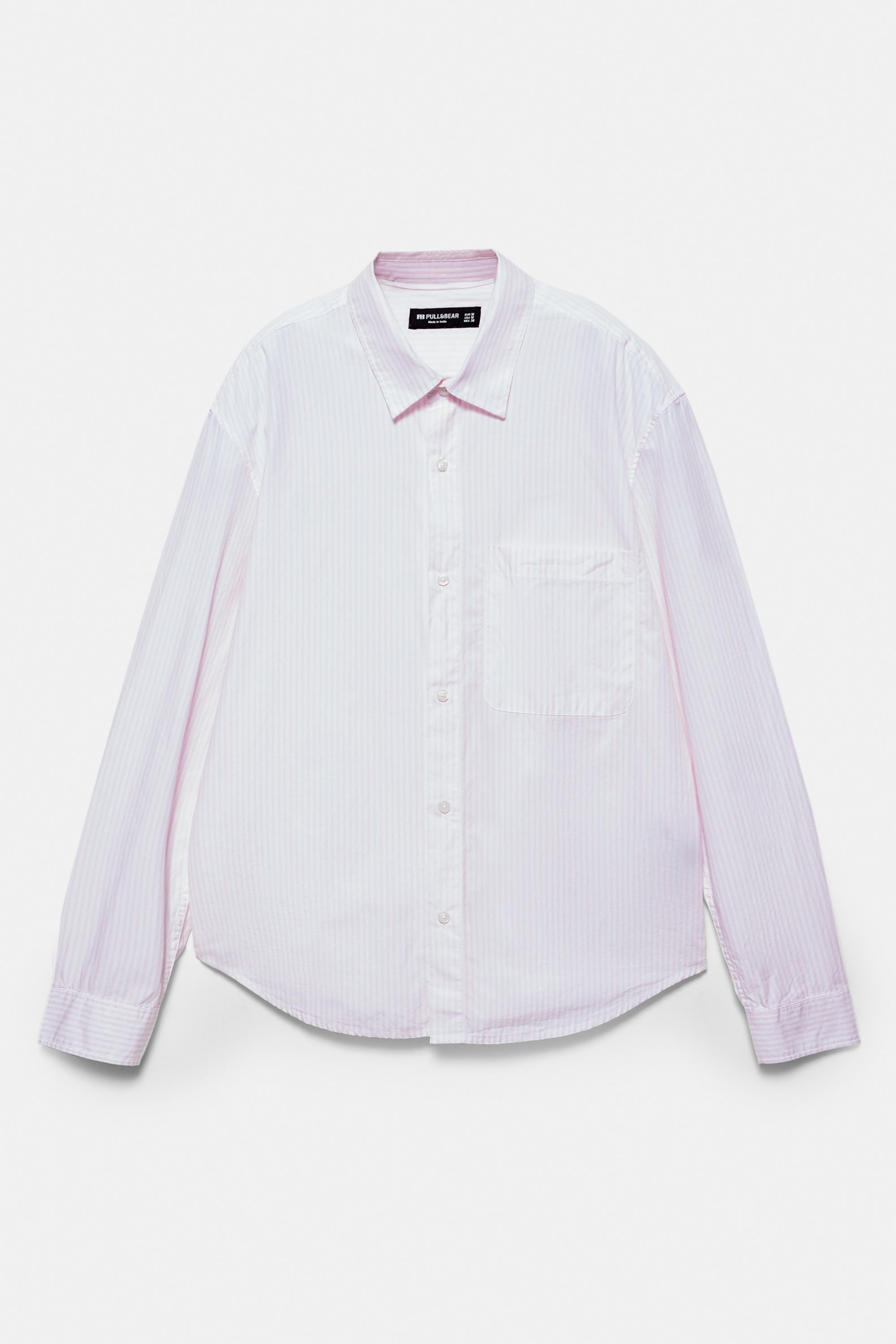 Striped long sleeve shirt — Pink