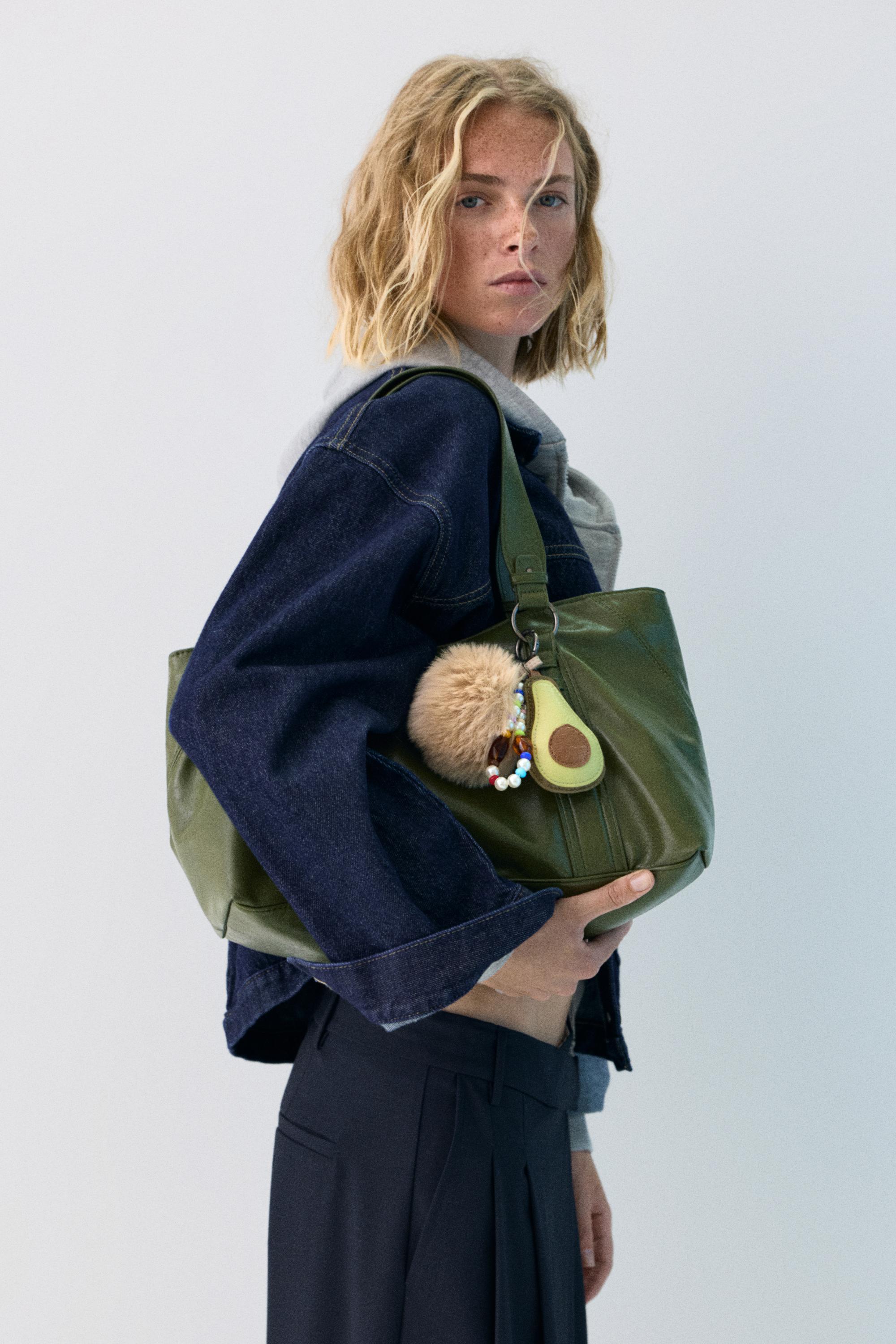 Embellished shopper bag — Khaki