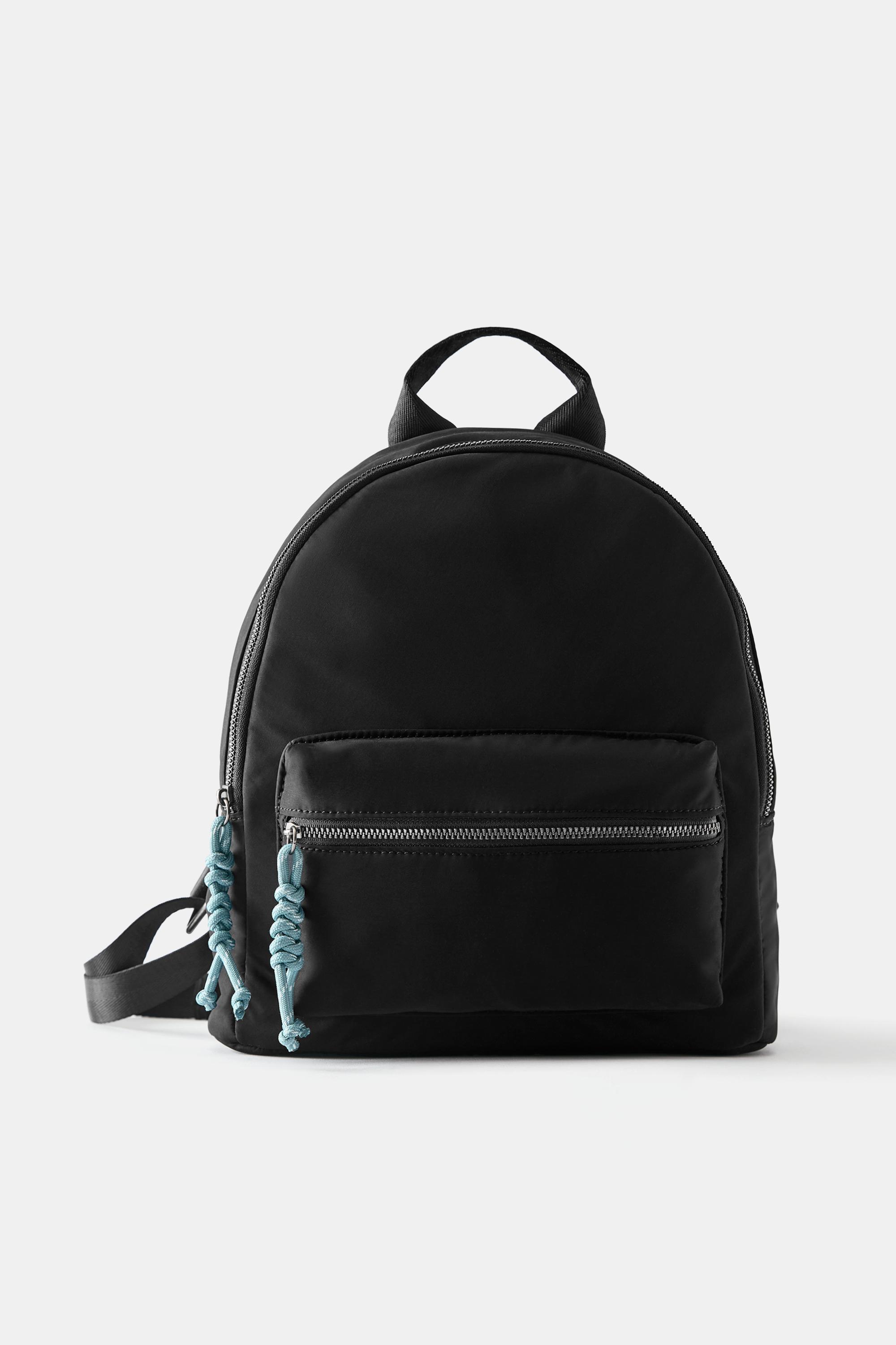Embellished nylon backpack — Black