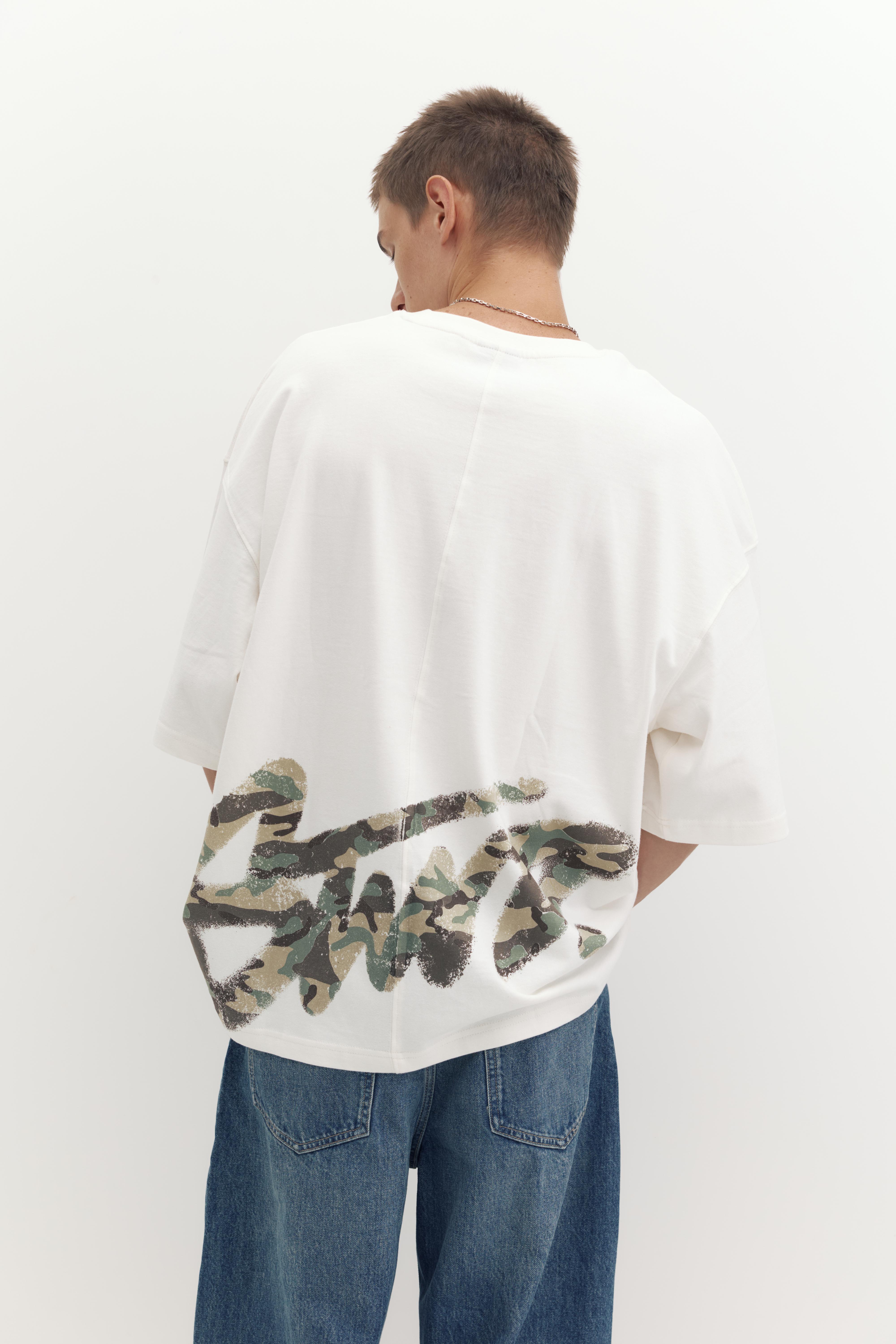 Oversize STWD T-shirt — Off white