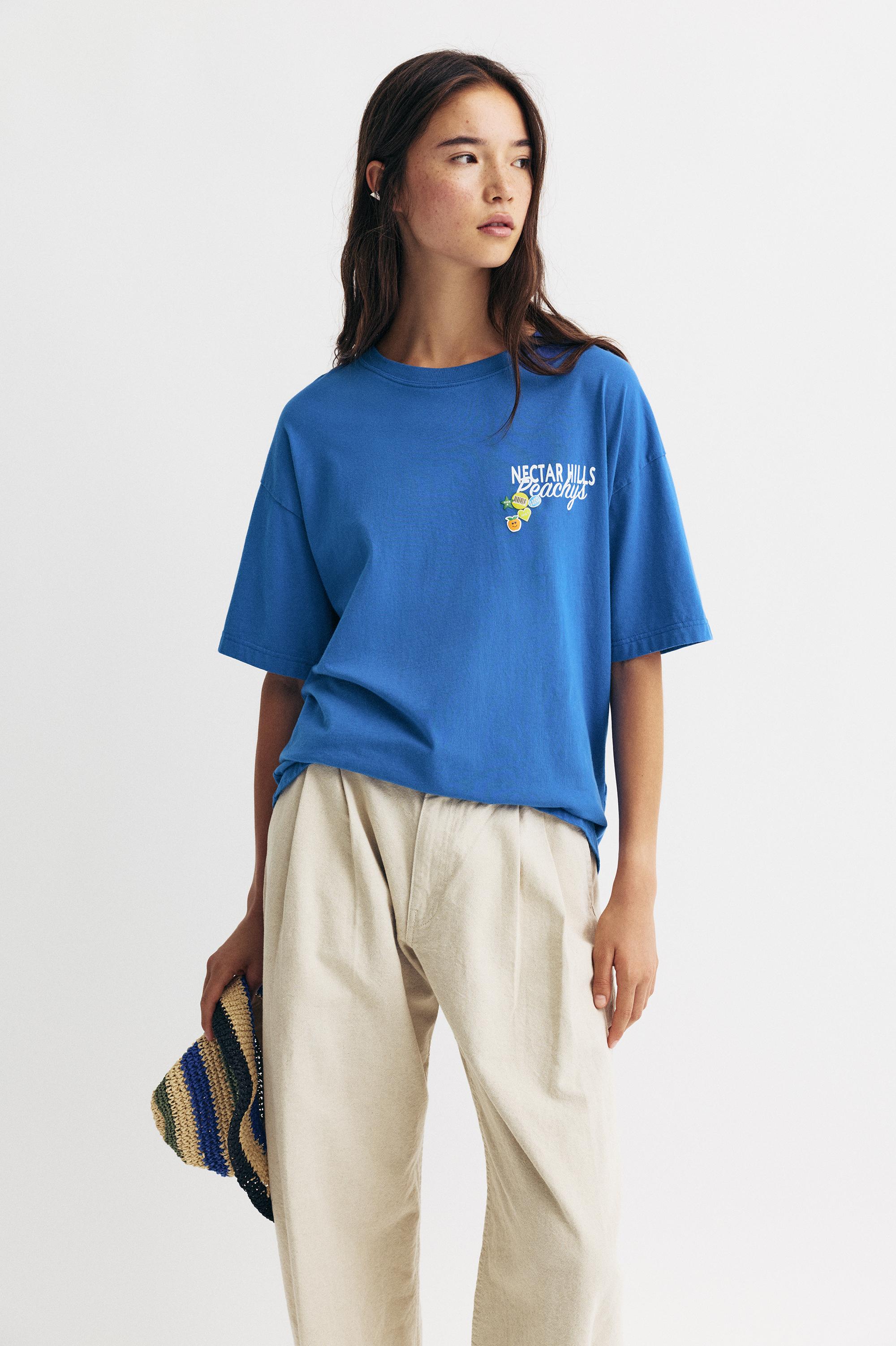 T-Shirt Mit Pfirsichen