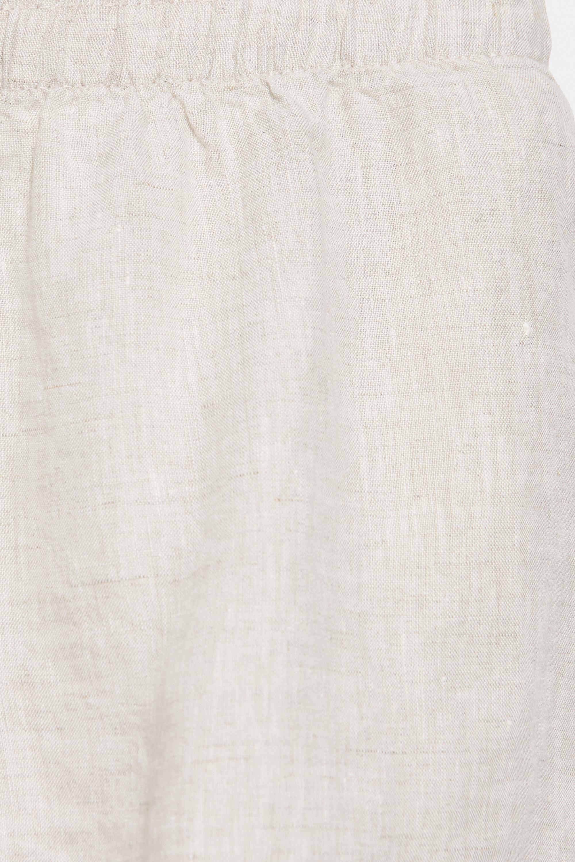 100% Linen Shorts — Beige