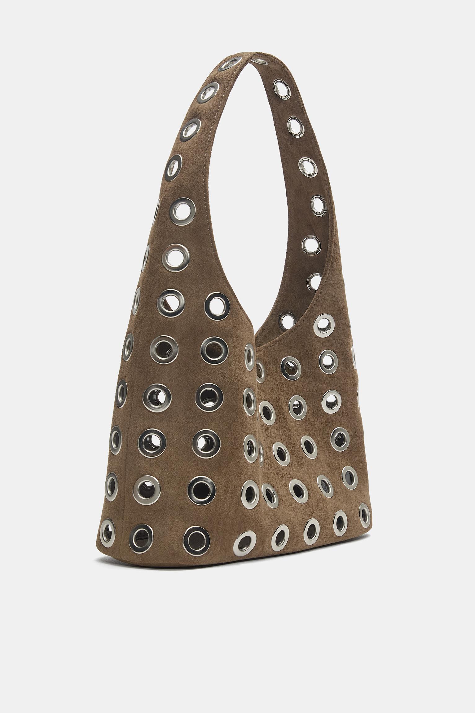 Zımba detaylı omuz çantası - Görsel 2