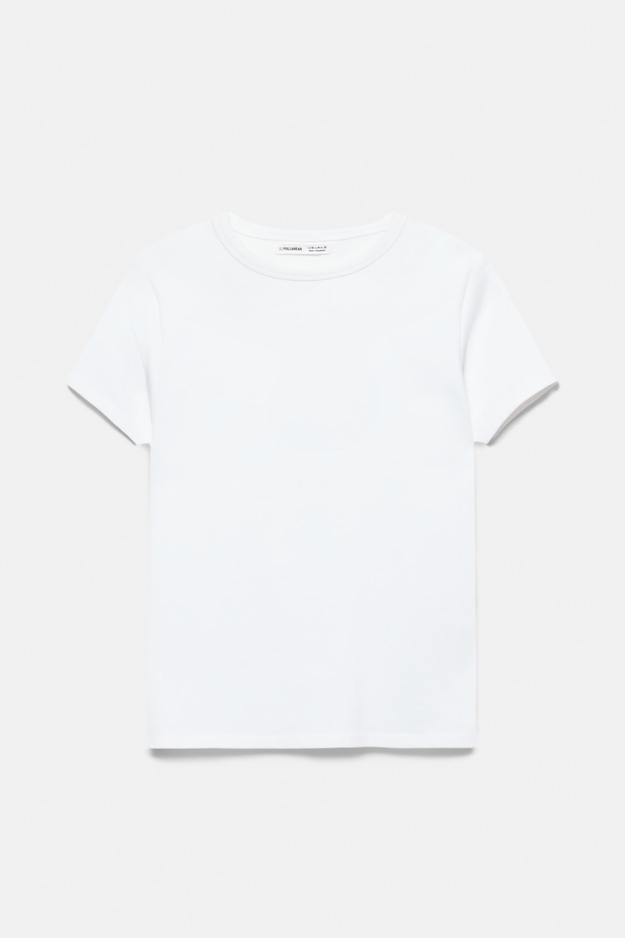 Fitted short sleeve T-shirt — White
