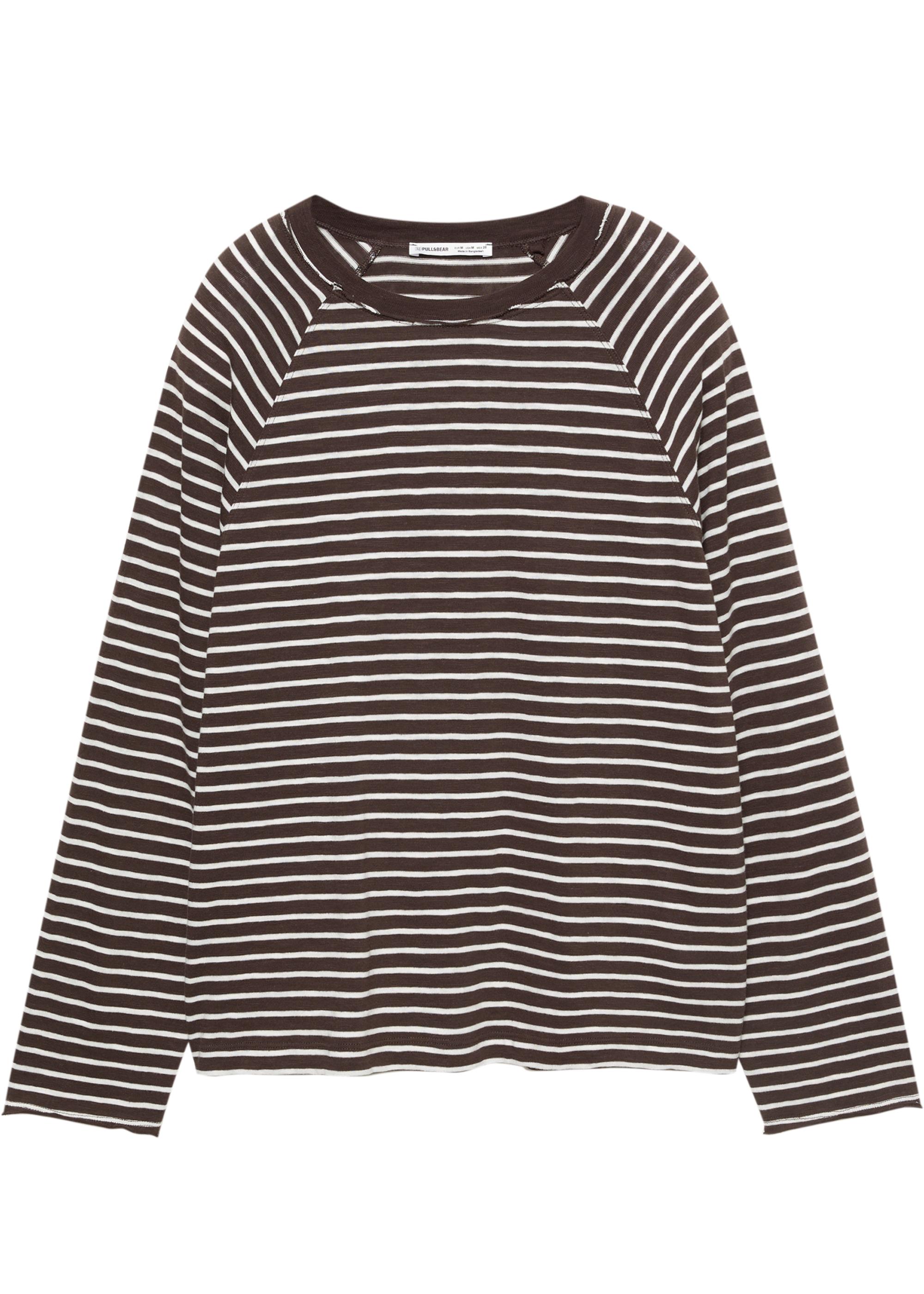 Long sleeve raglan T-shirt — Striped