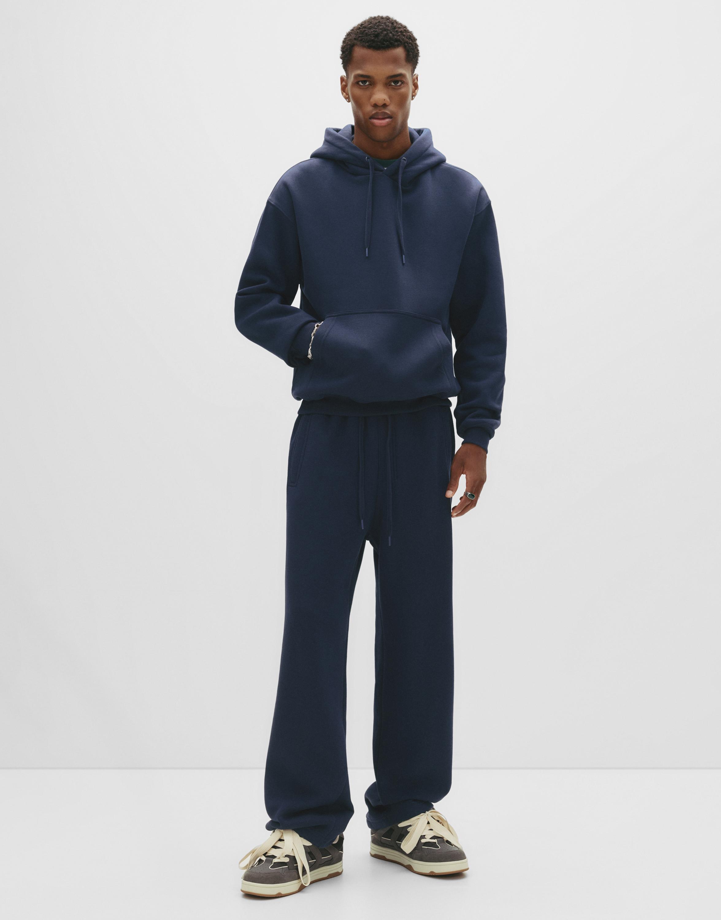 Basic baggy tracksuit bottoms — Navy