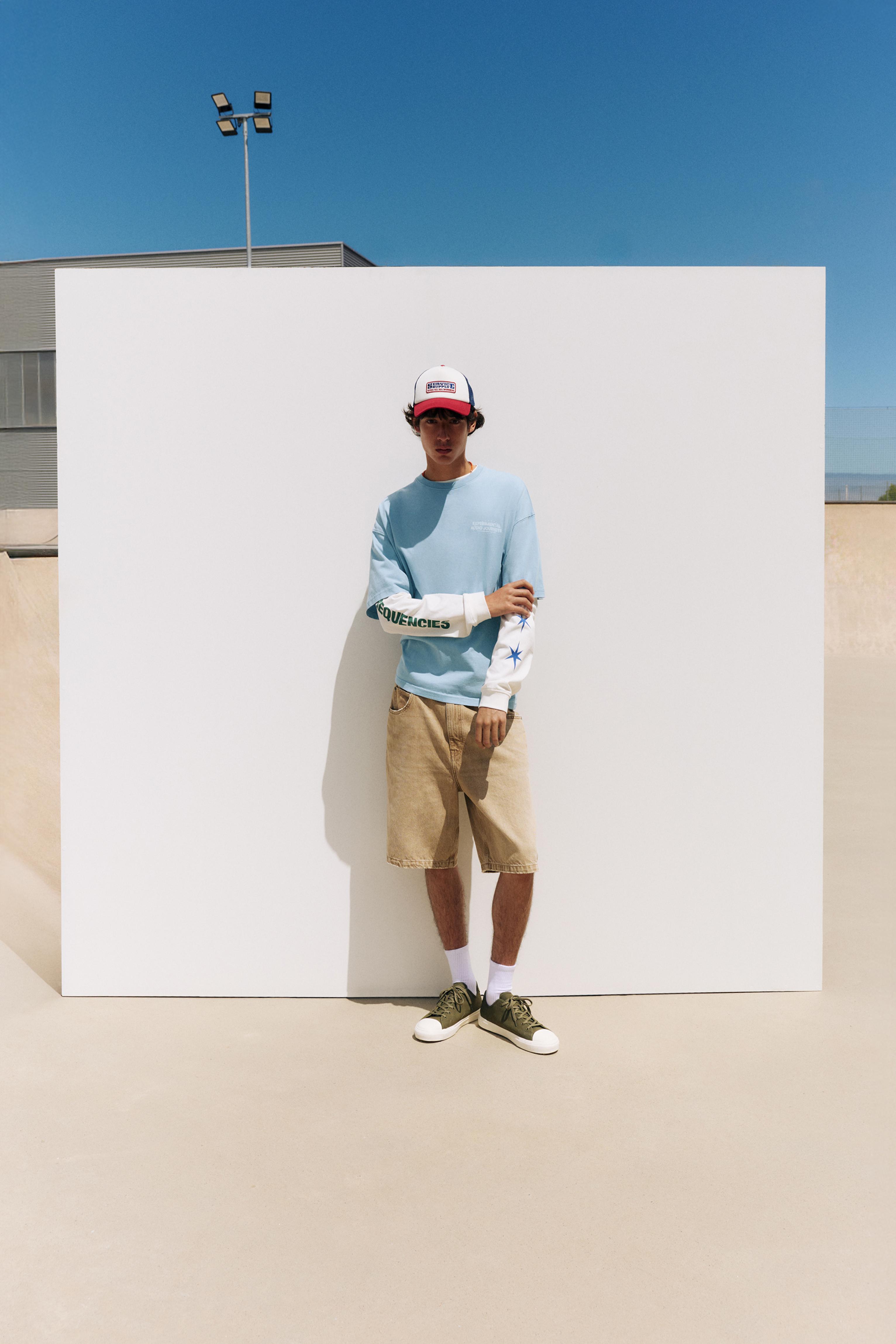 STWD boxy T-shirt — Pastel blue