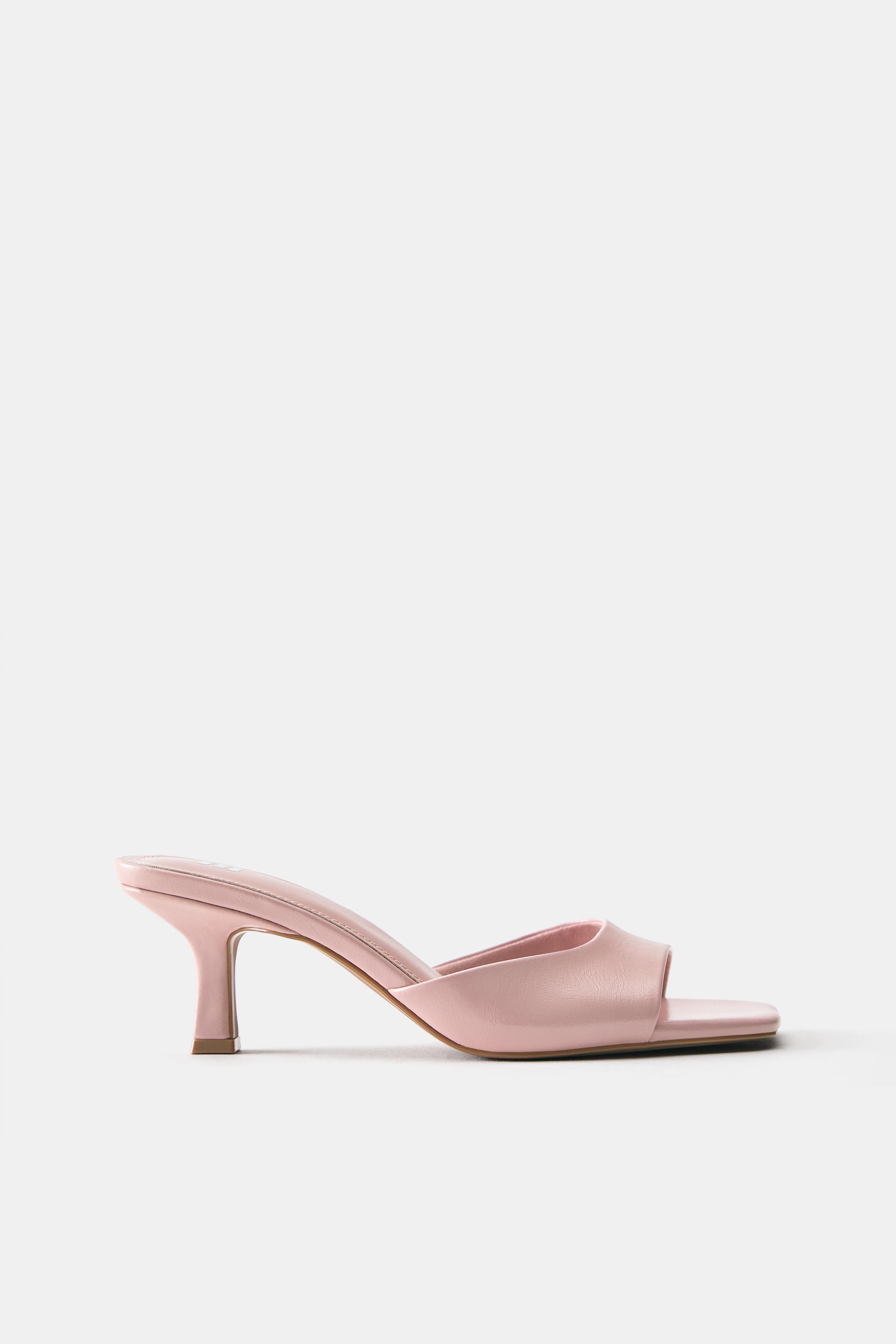 Heeled mule sandals — Pink