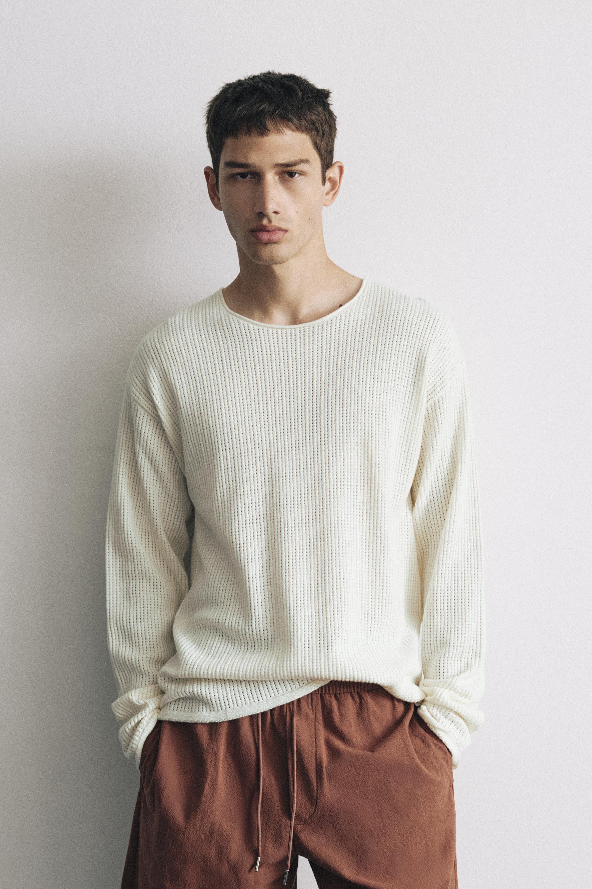 Cutwork knit jumper — Off white