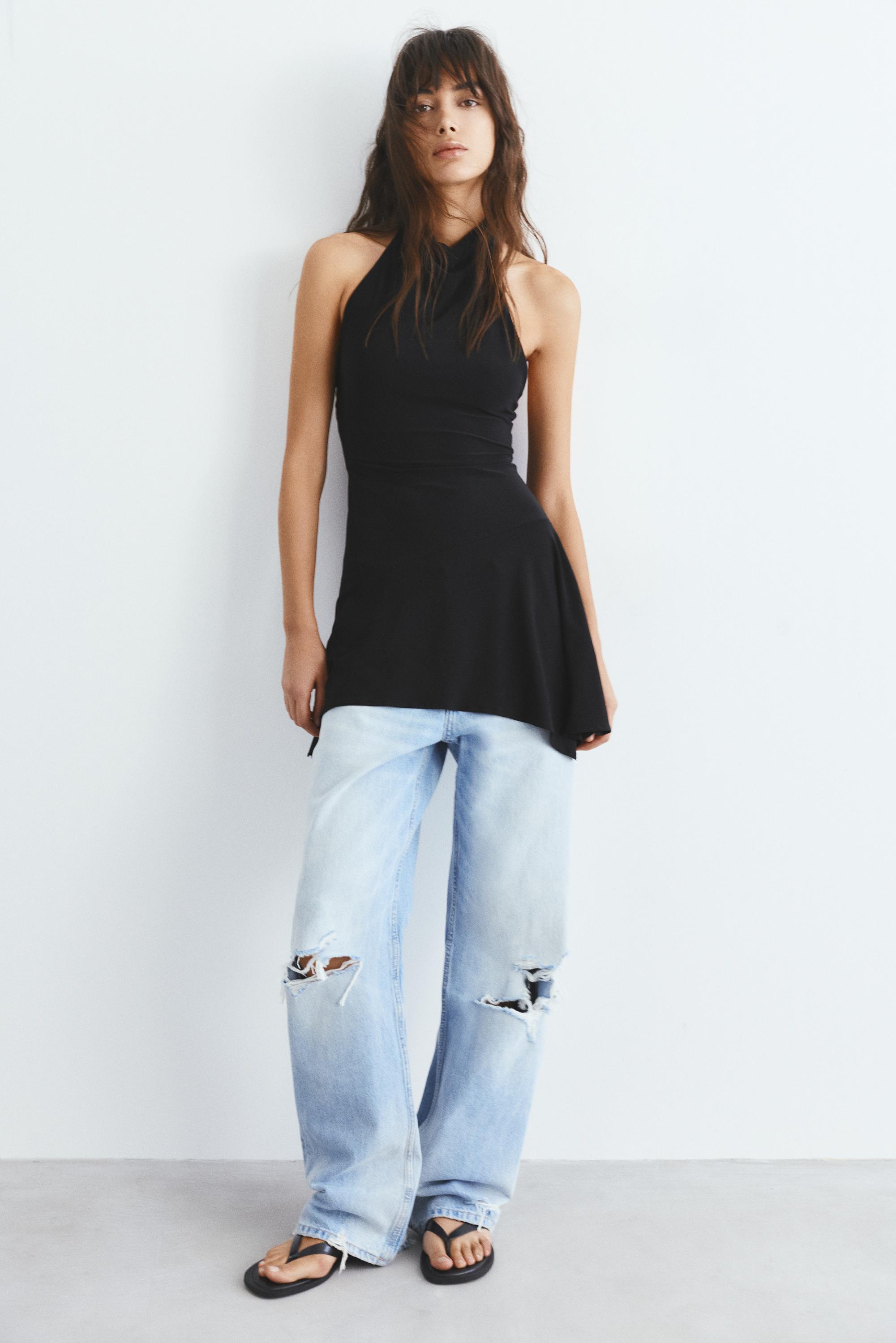 Short halter dress — Black