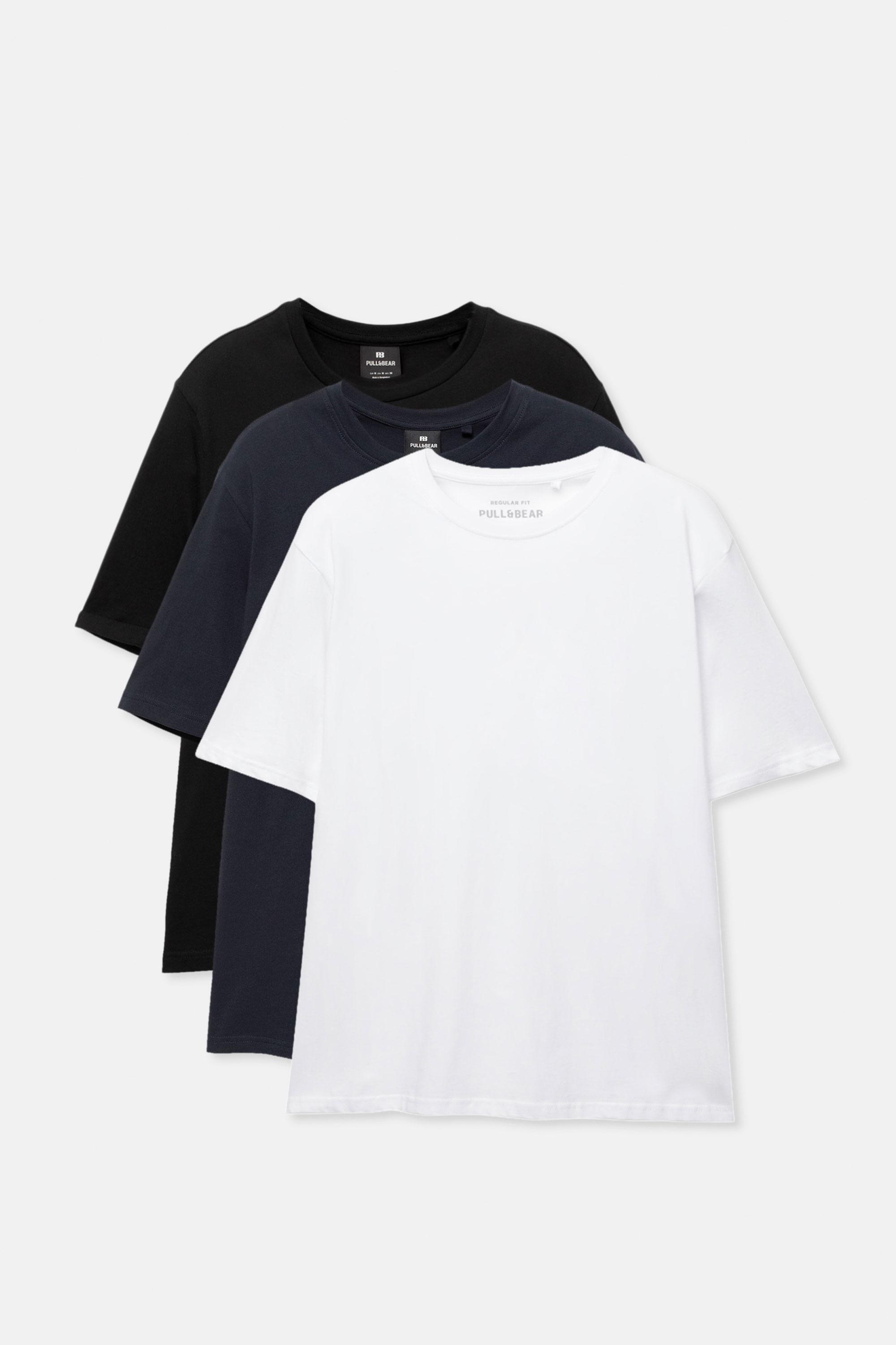 3-pack of short sleeve T-shirts — Navy