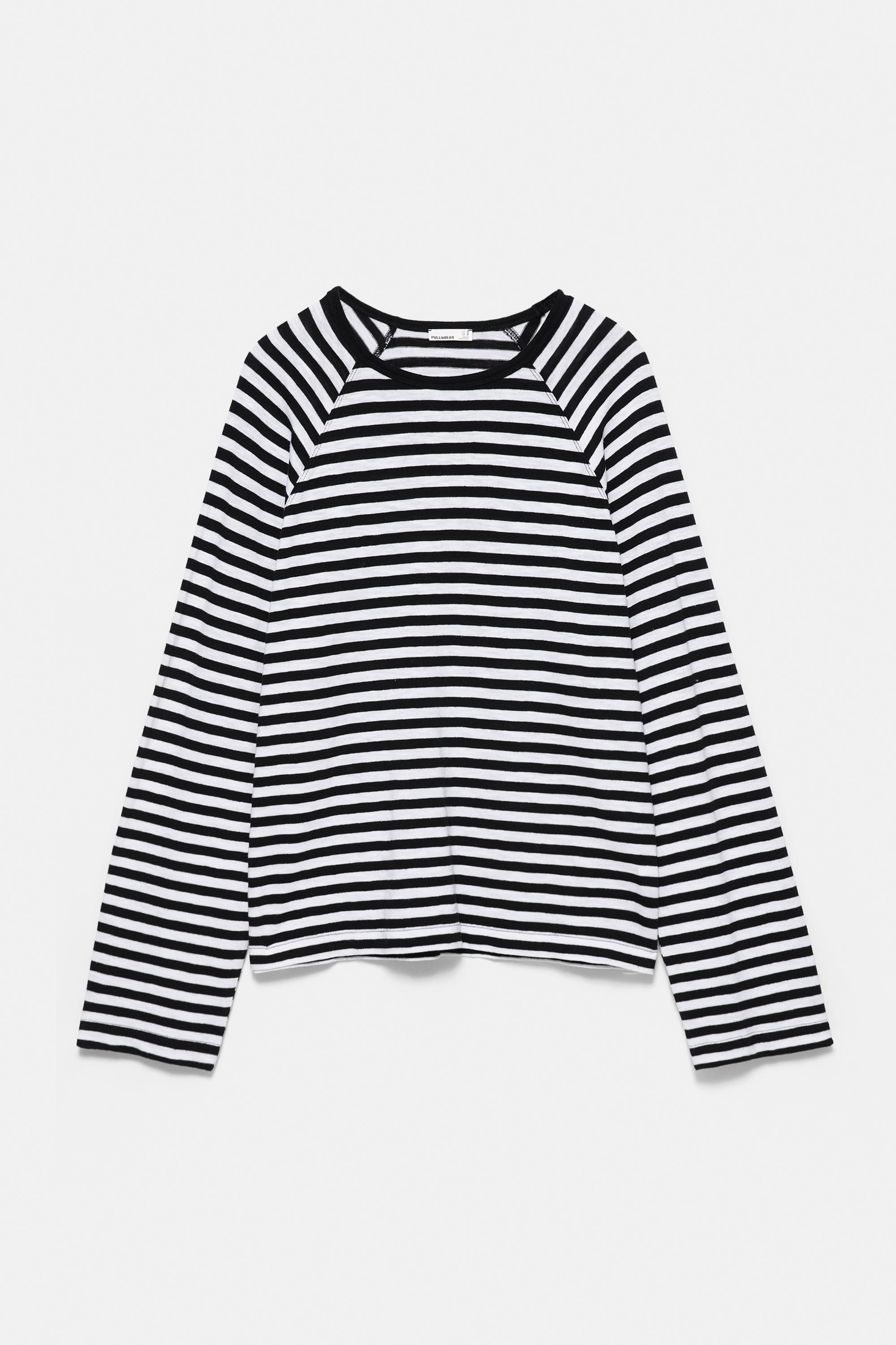 Long sleeve raglan T-shirt — Striped