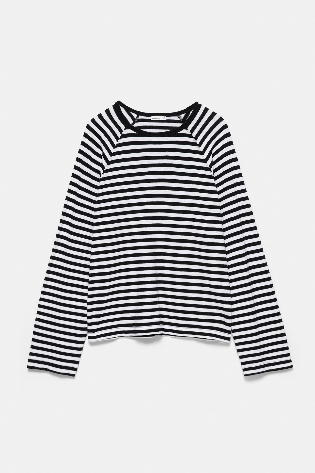 Long sleeve raglan T-shirt — Striped
