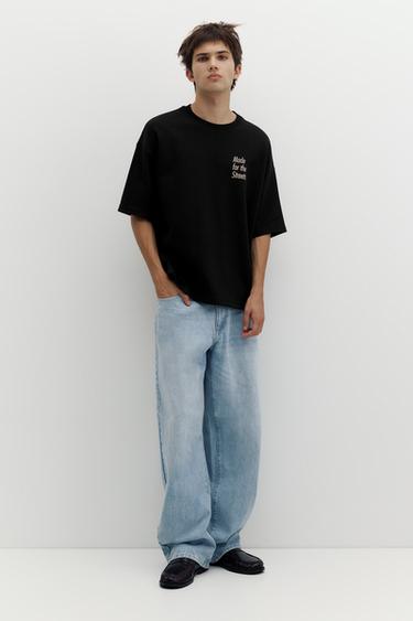 Short sleeve sweatshirt with graphic — Black 4