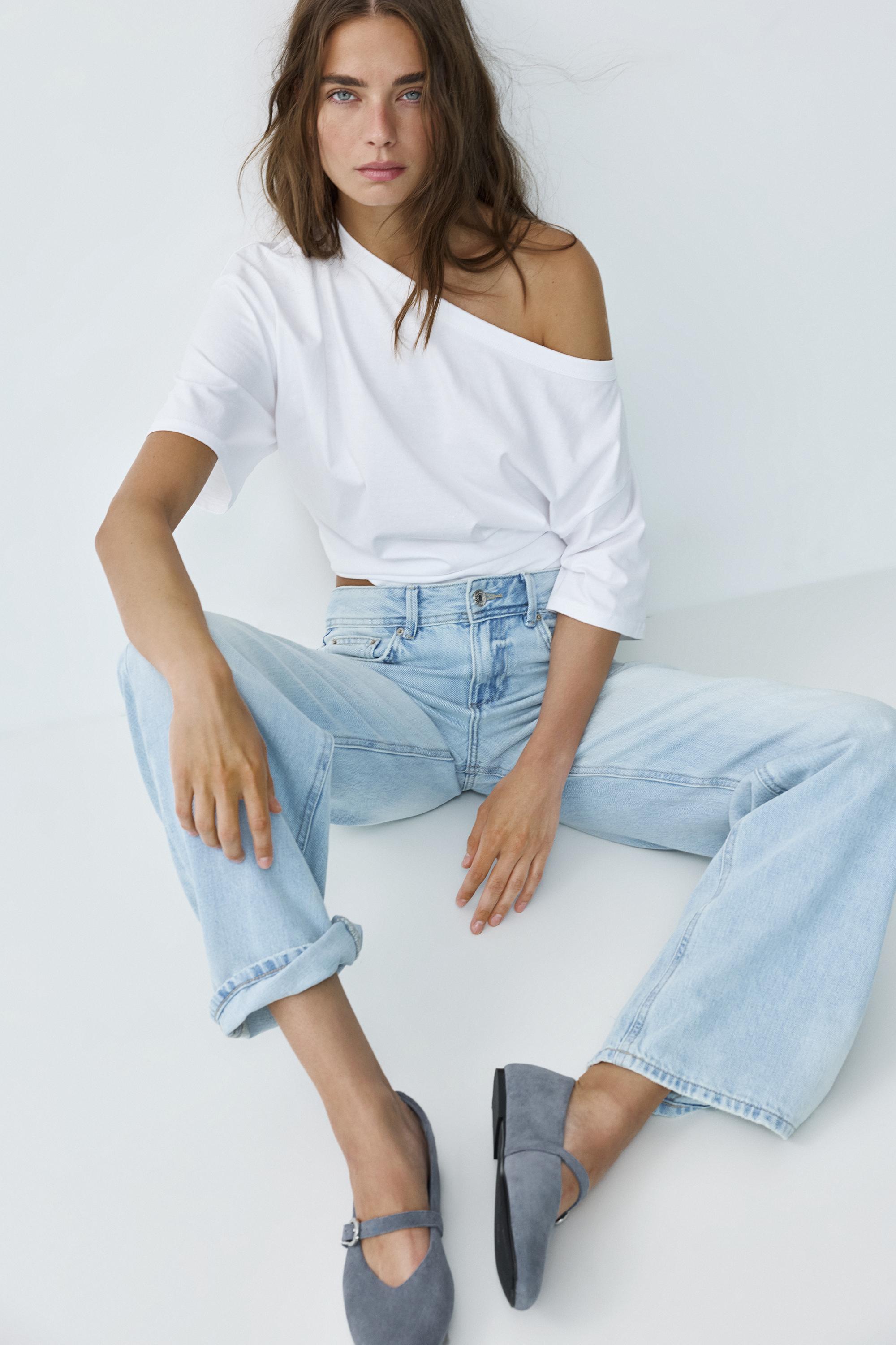 Leather ballerinas — Blue