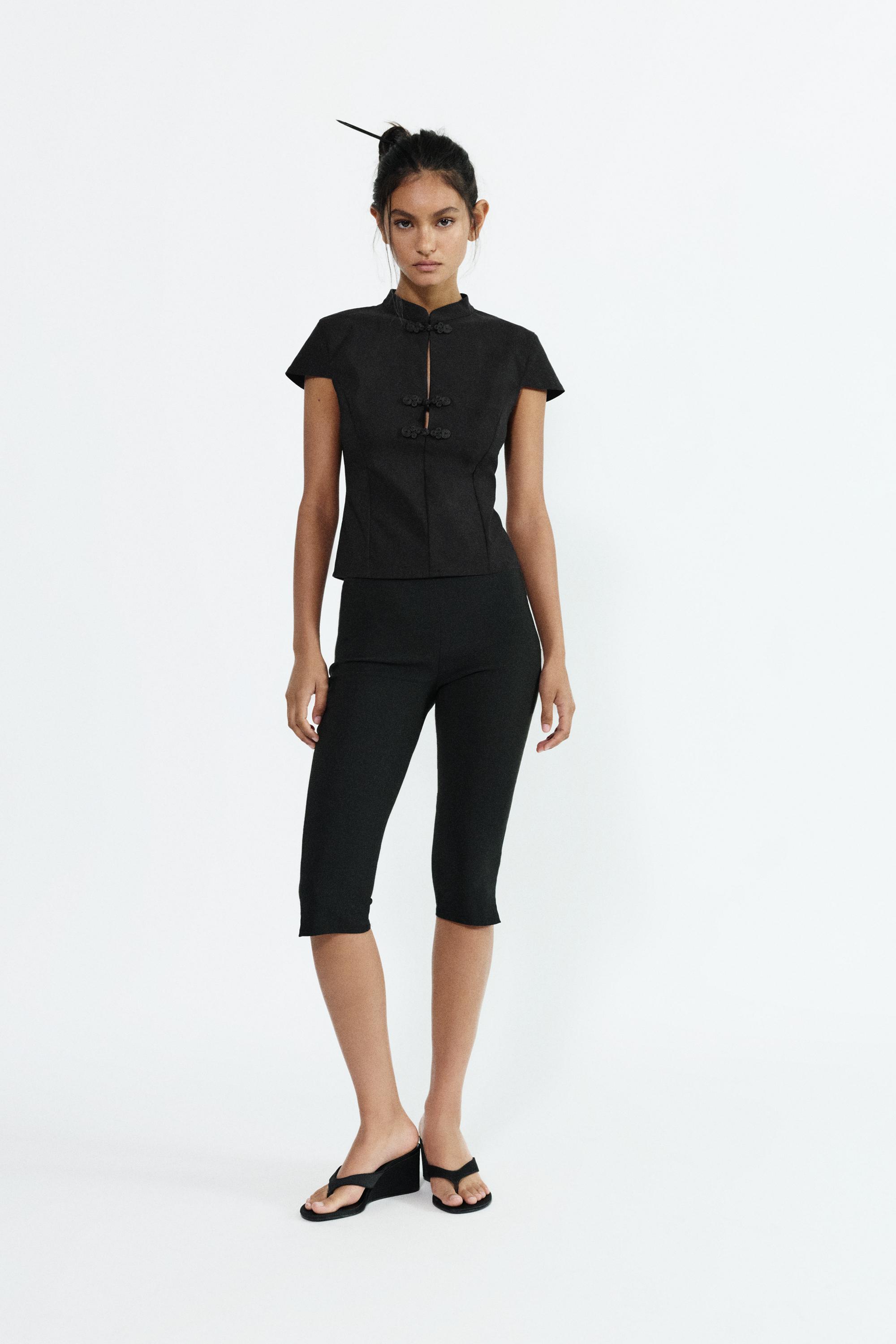 Knot detail top — Black