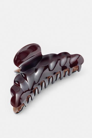 Croissant hair clip — Brown 3
