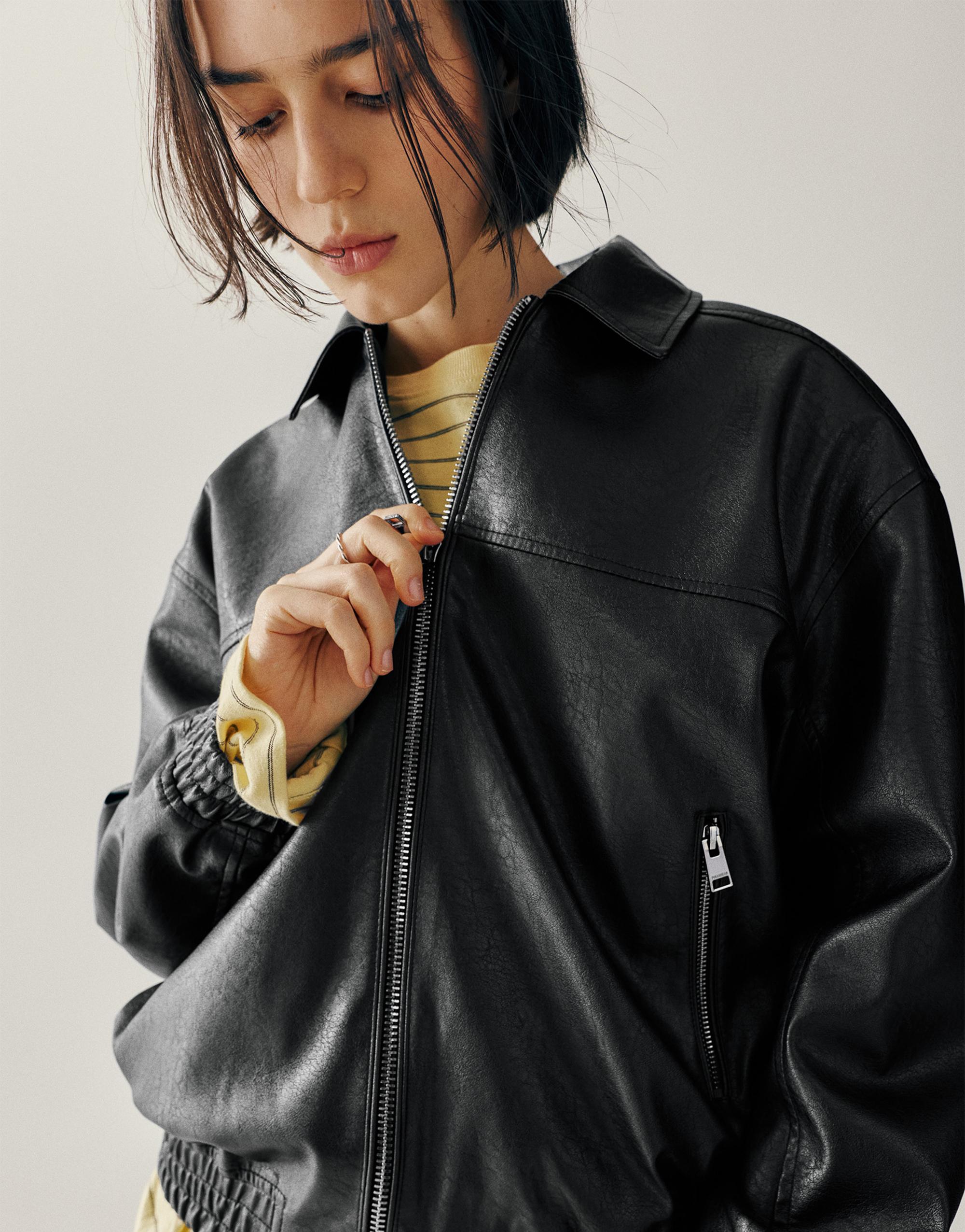 Suni Deri Baba Kesim Ceket - Görsel 43