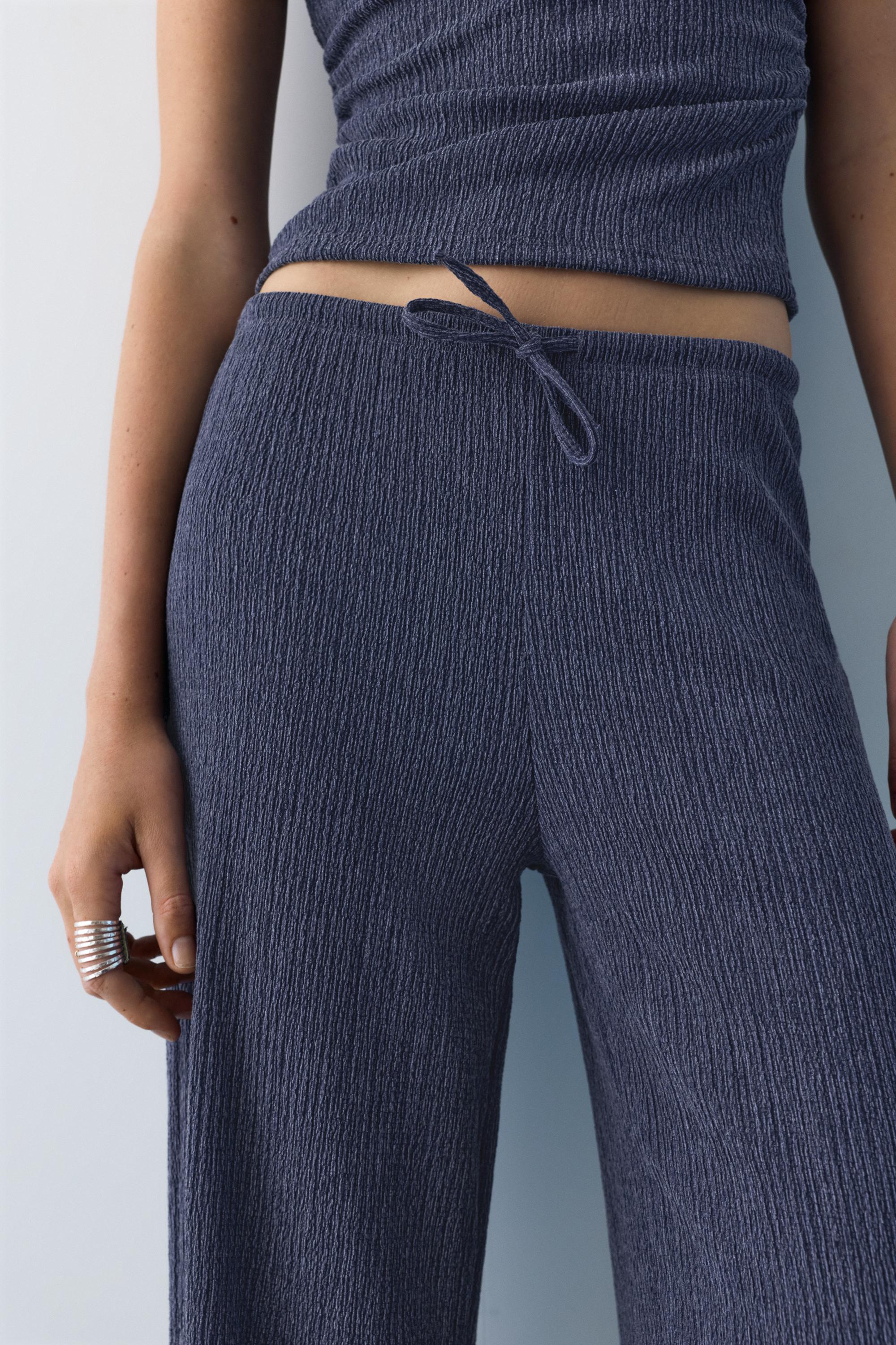 Bambula geniş paça pantolon - Görsel 11