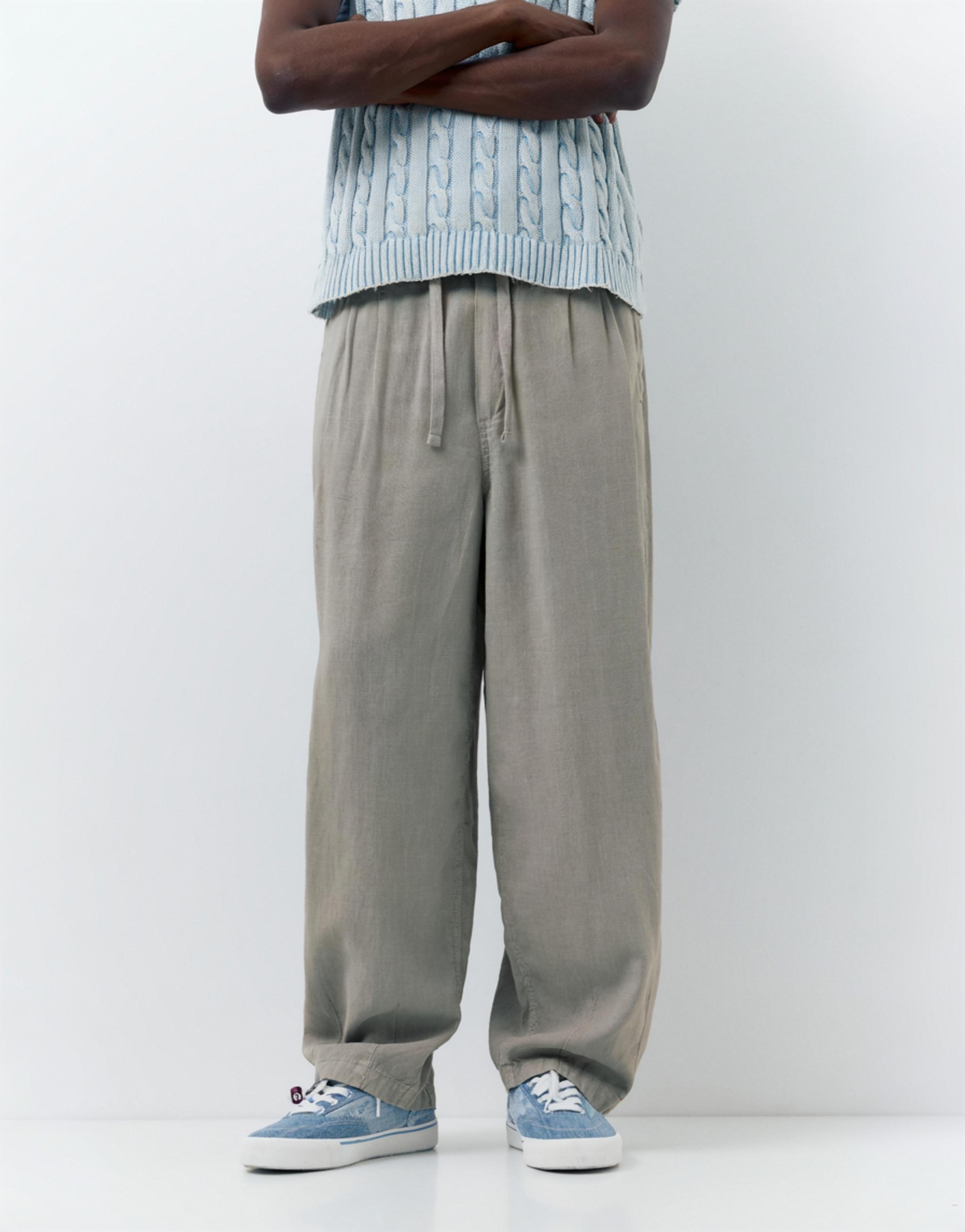 Ketenli jogger pantolon - Görsel 25