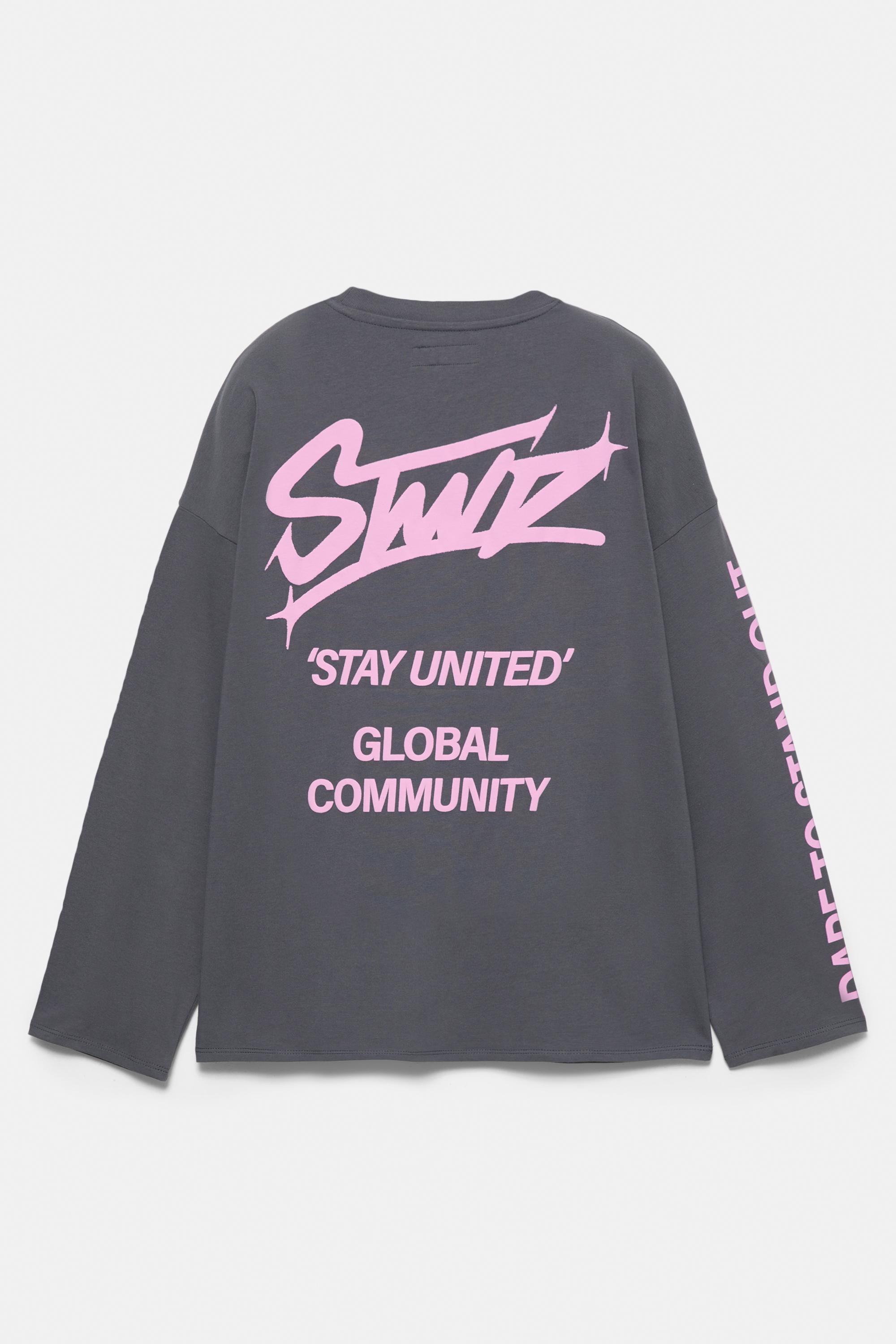 STWD graphic T-shirt — Anthracite grey