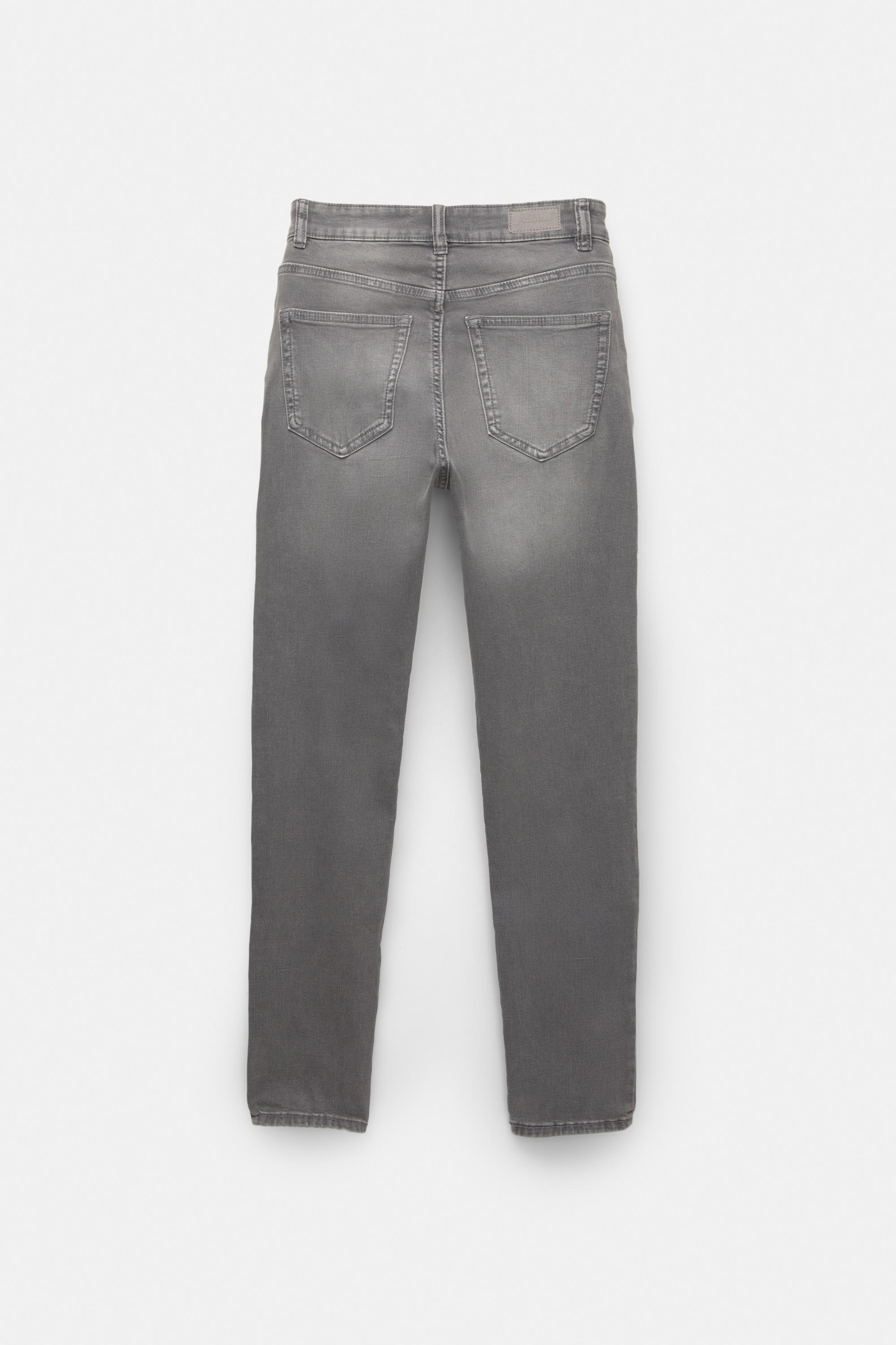 High-waist skinny jeans — Grey