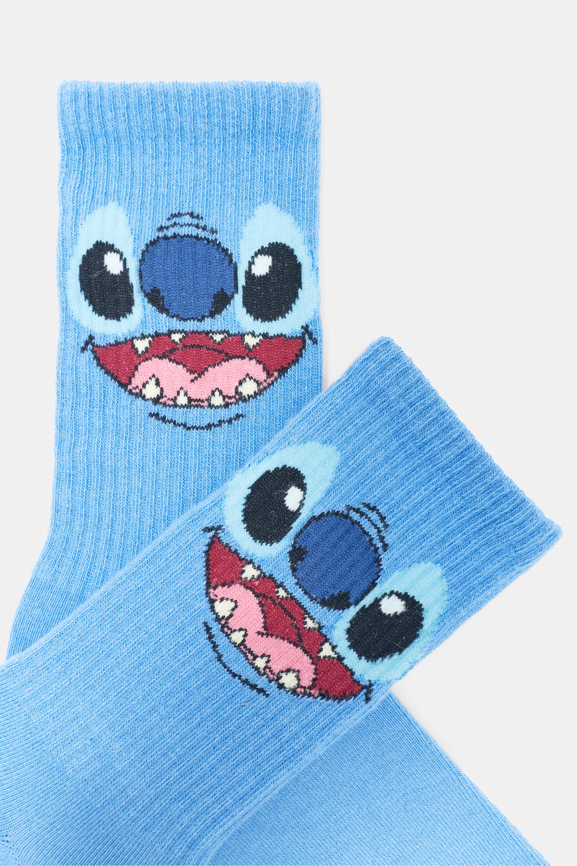 Stitch graphic socks — Blue
