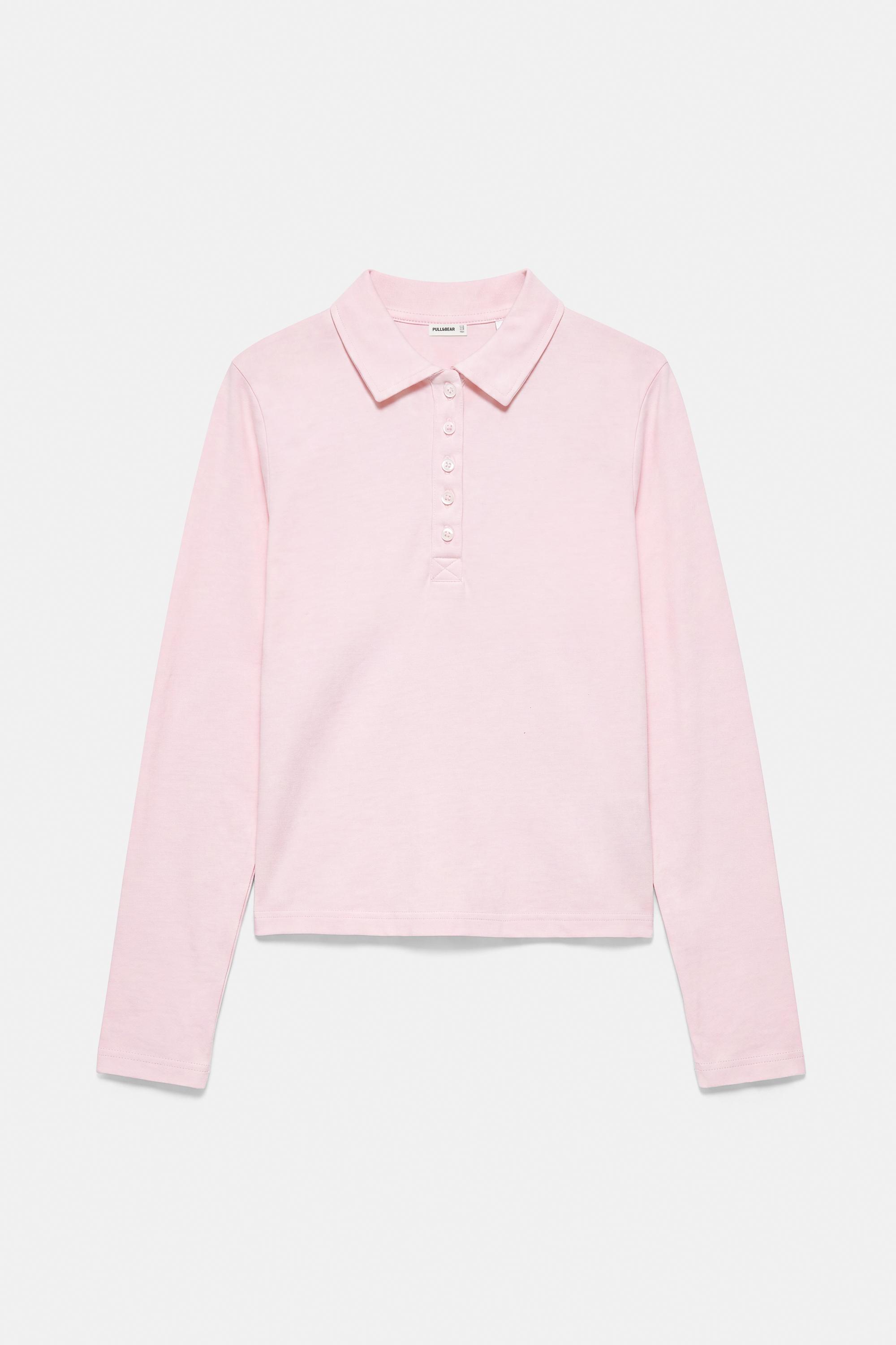 Pull&Bear Uzun kollu polo t-shirt