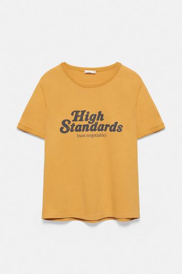 High Standards graphic T-shirt — Mustard 5