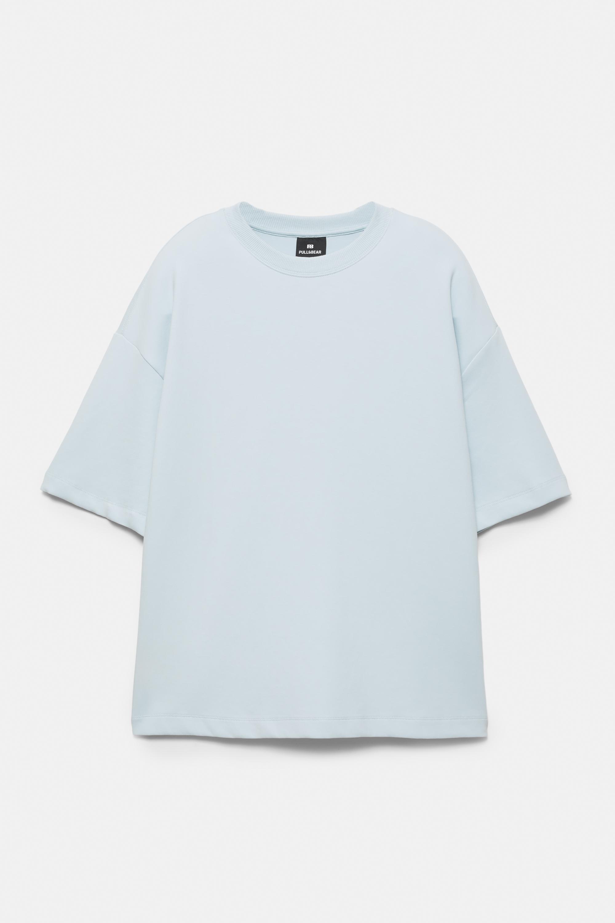Interlock short sleeve sweatshirt — Sky blue