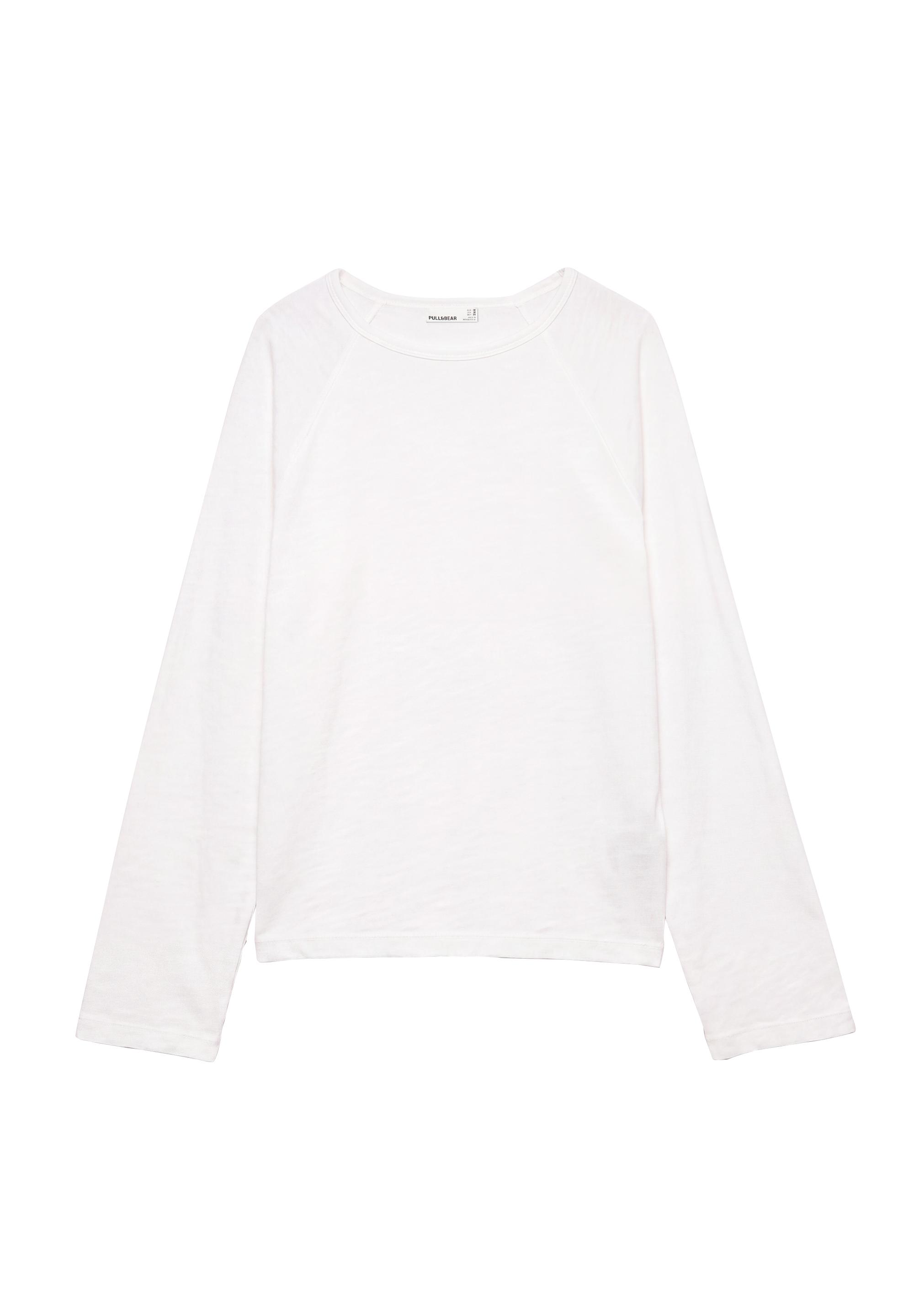 Long sleeve raglan T-shirt — Off white