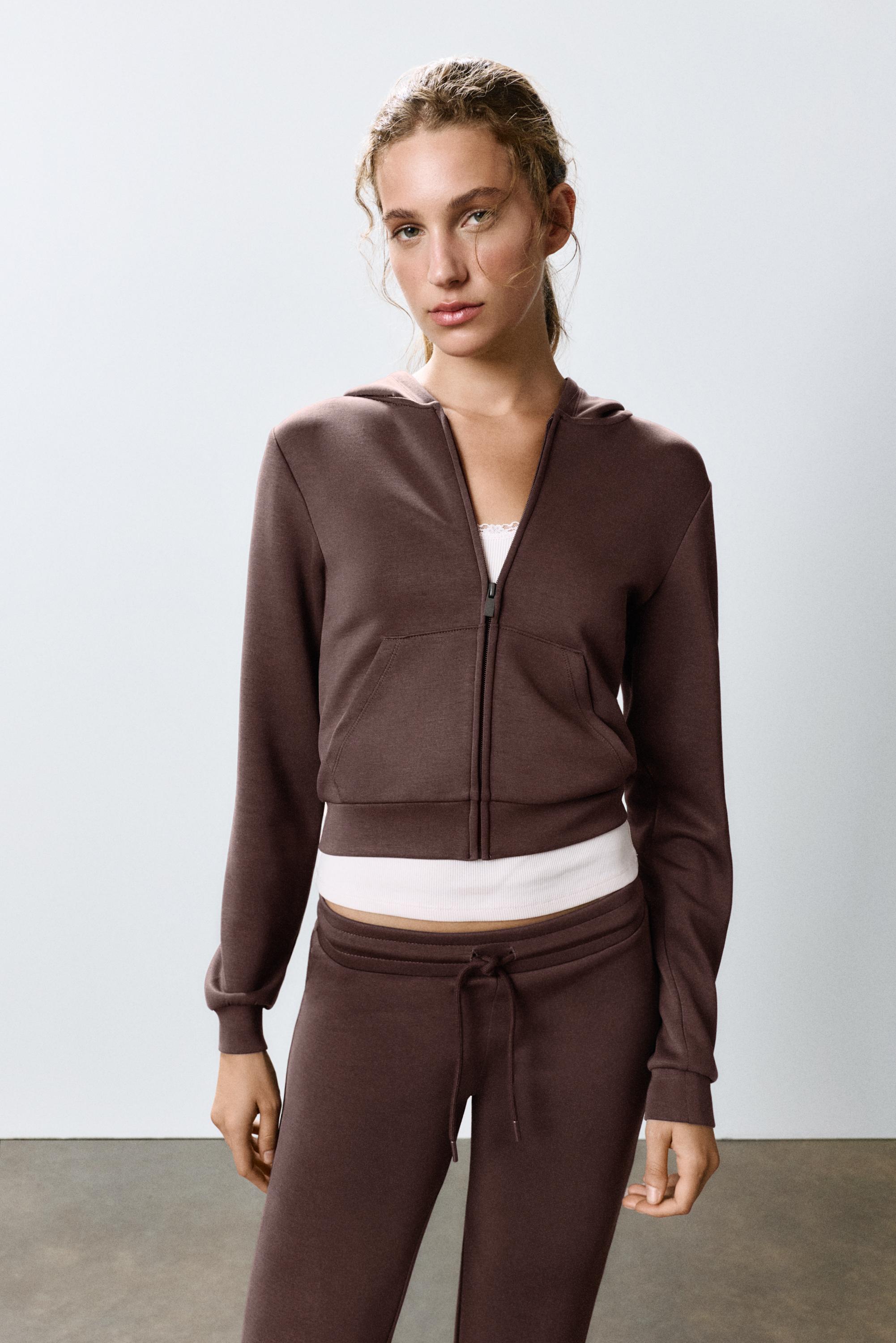 Modal flared trousers — Brown