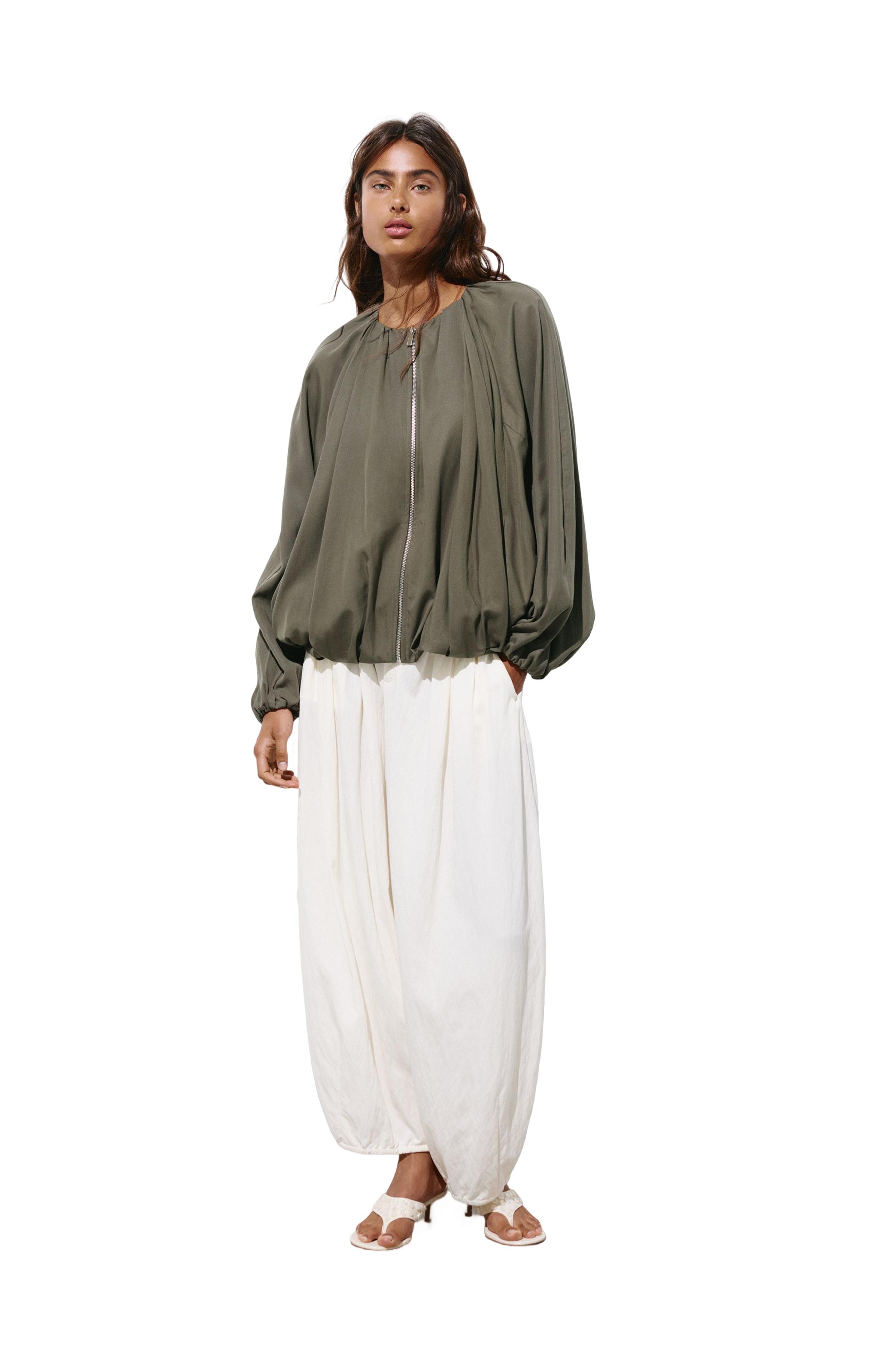 Balloon bomber jacket — Khaki