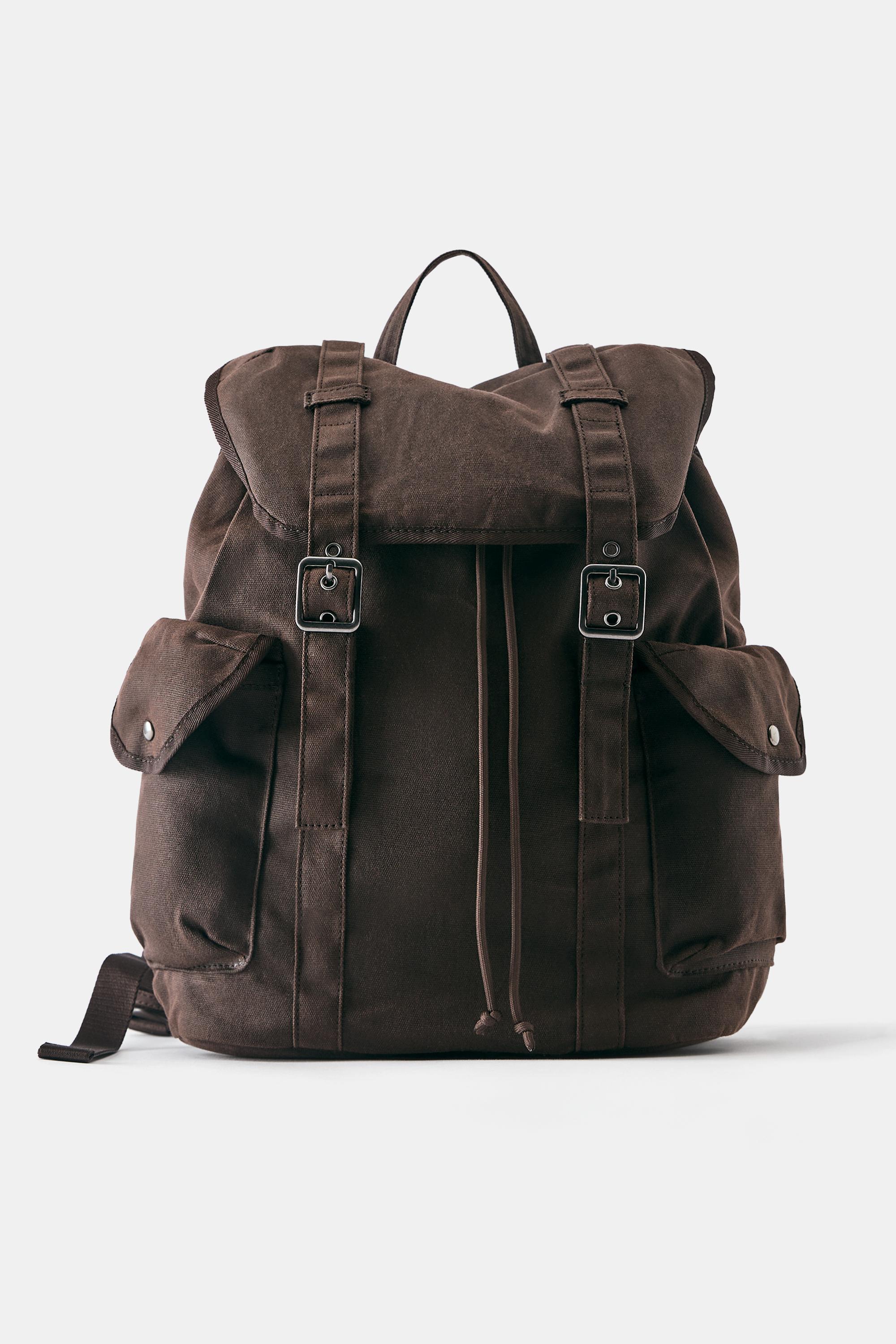 Mochila bolsillos canvas