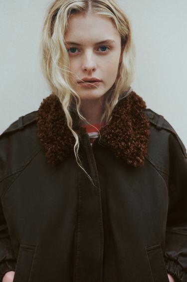 Waxed bomber jacket — Dark brown 4