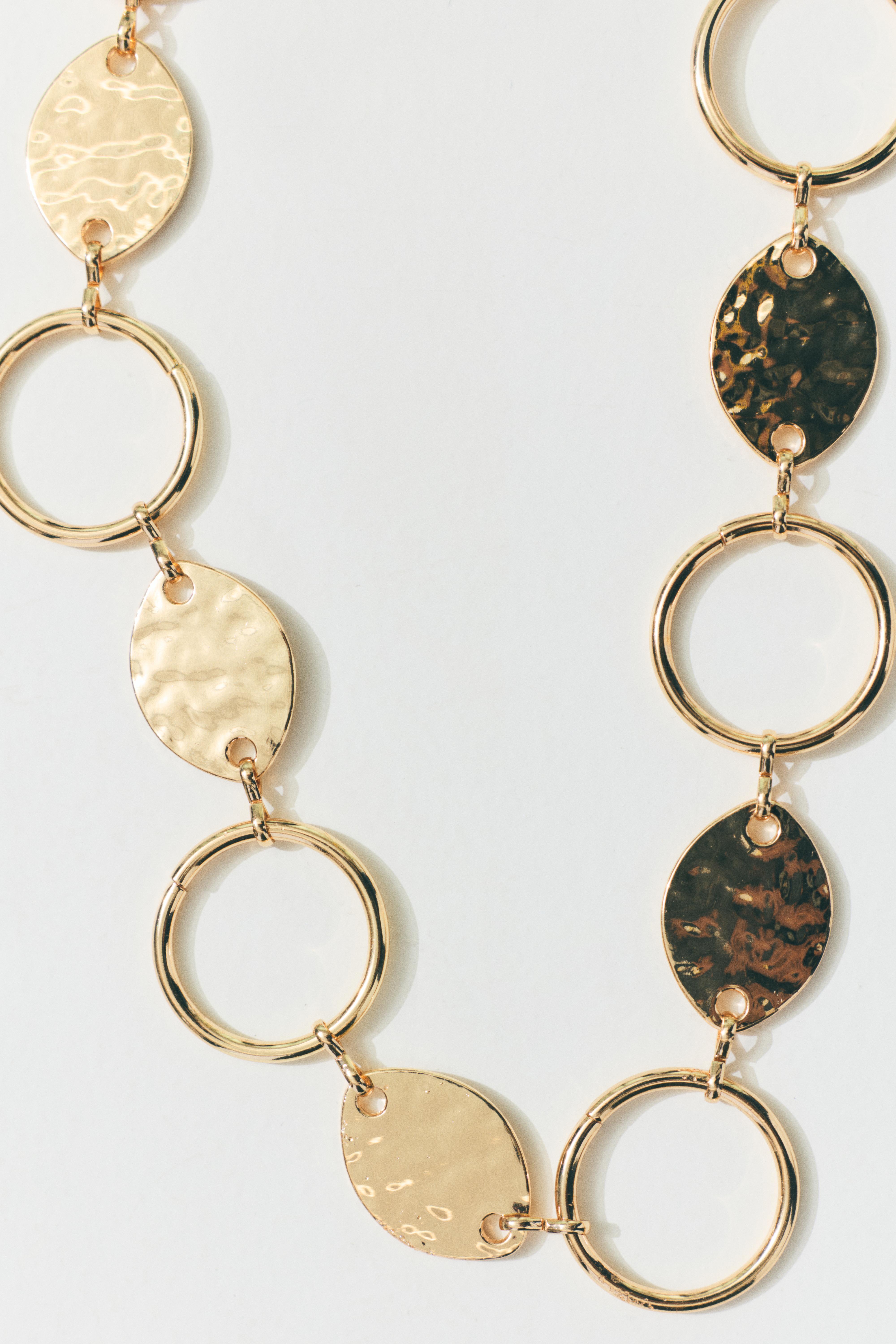 Metallic circles belt — Gold