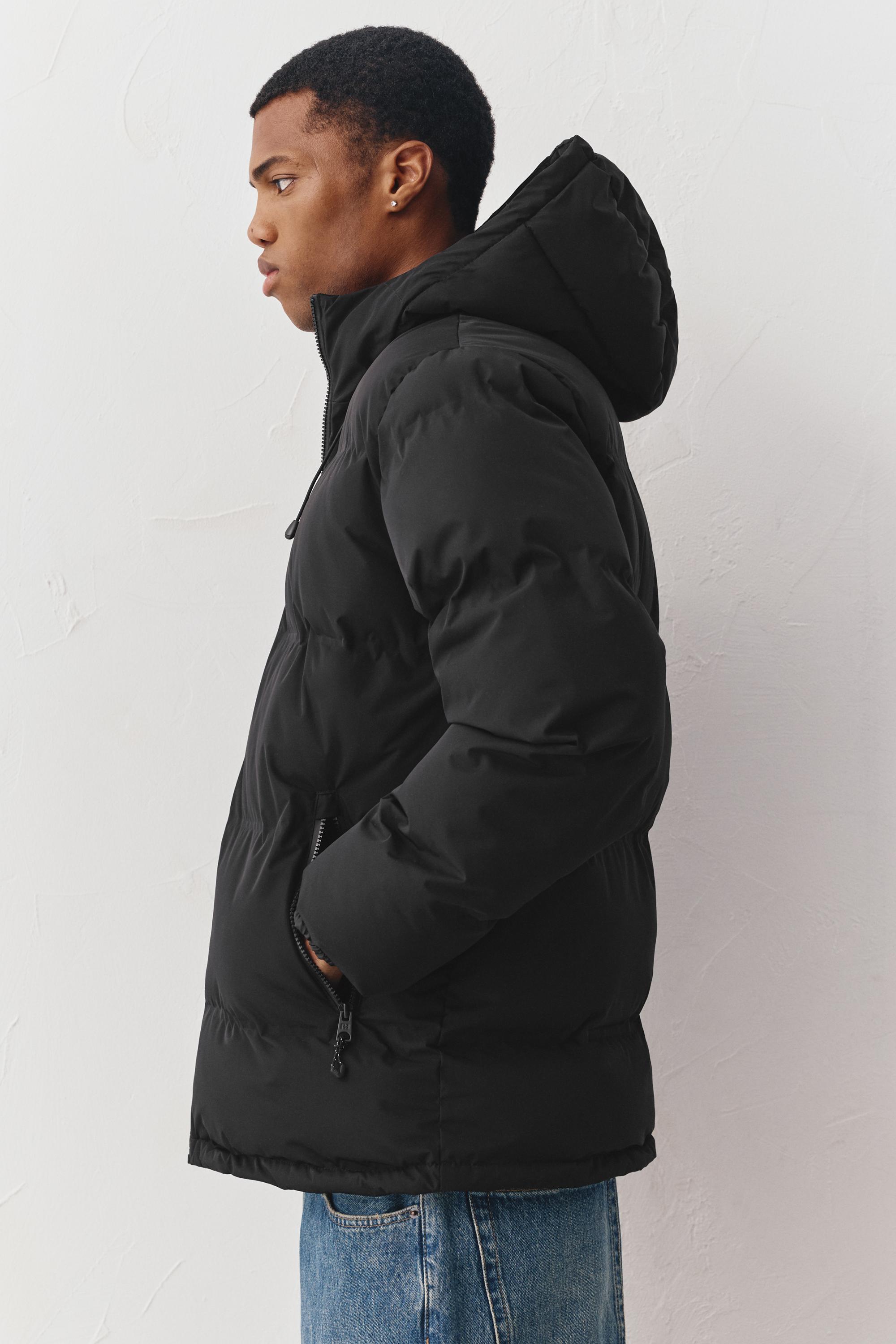 Kapüşonlu, ısıyla mühürlenmiş şişme ceket - Görsel 7